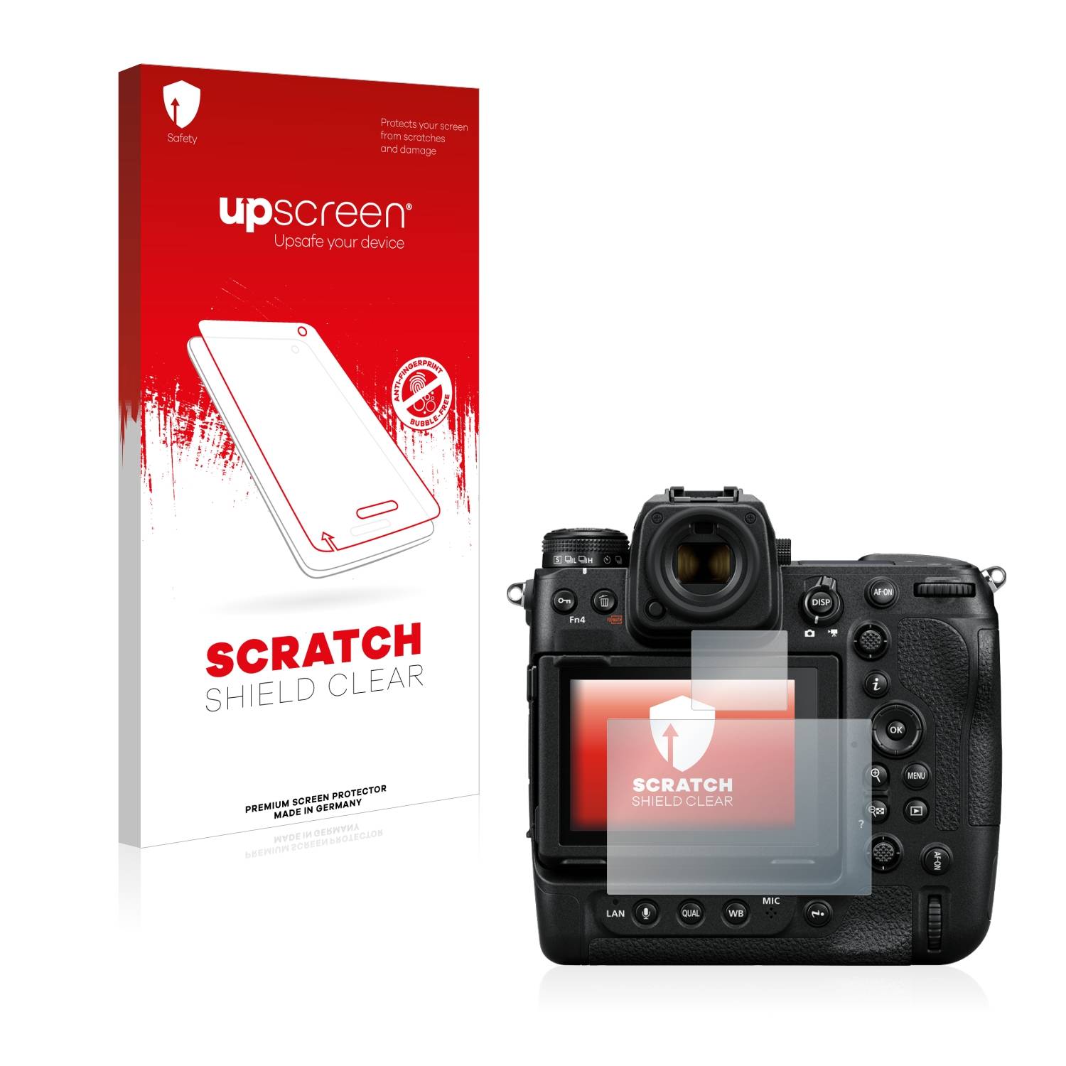 upscreen Schutzfolie für Nikon Z 9 (Display + Schulterdisplay) Kratzschutz Anti-Fingerprint Klar