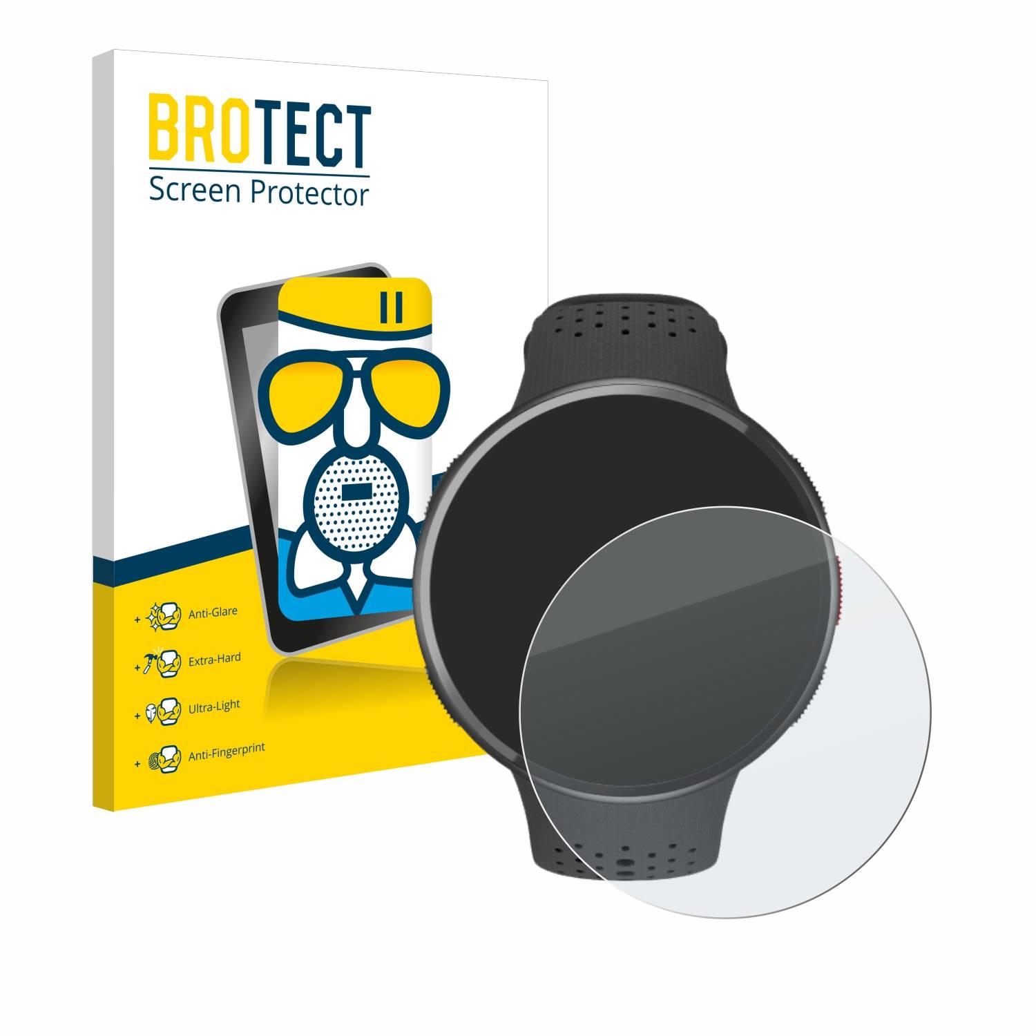 BROTECT AirGlass Flexible Schutz Glas Folie für Polar Pacer Pro Matt Entspiegelt