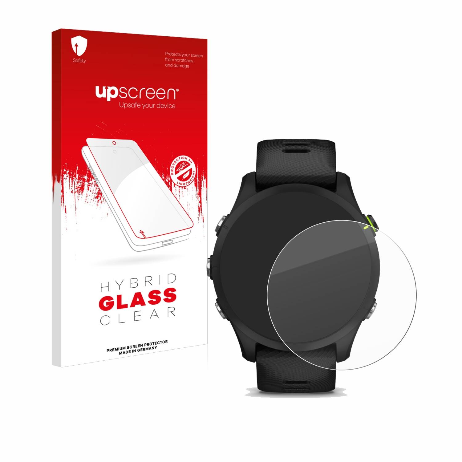 upscreen Hybrid Glas Schutz-Folie für Garmin Forerunner 255