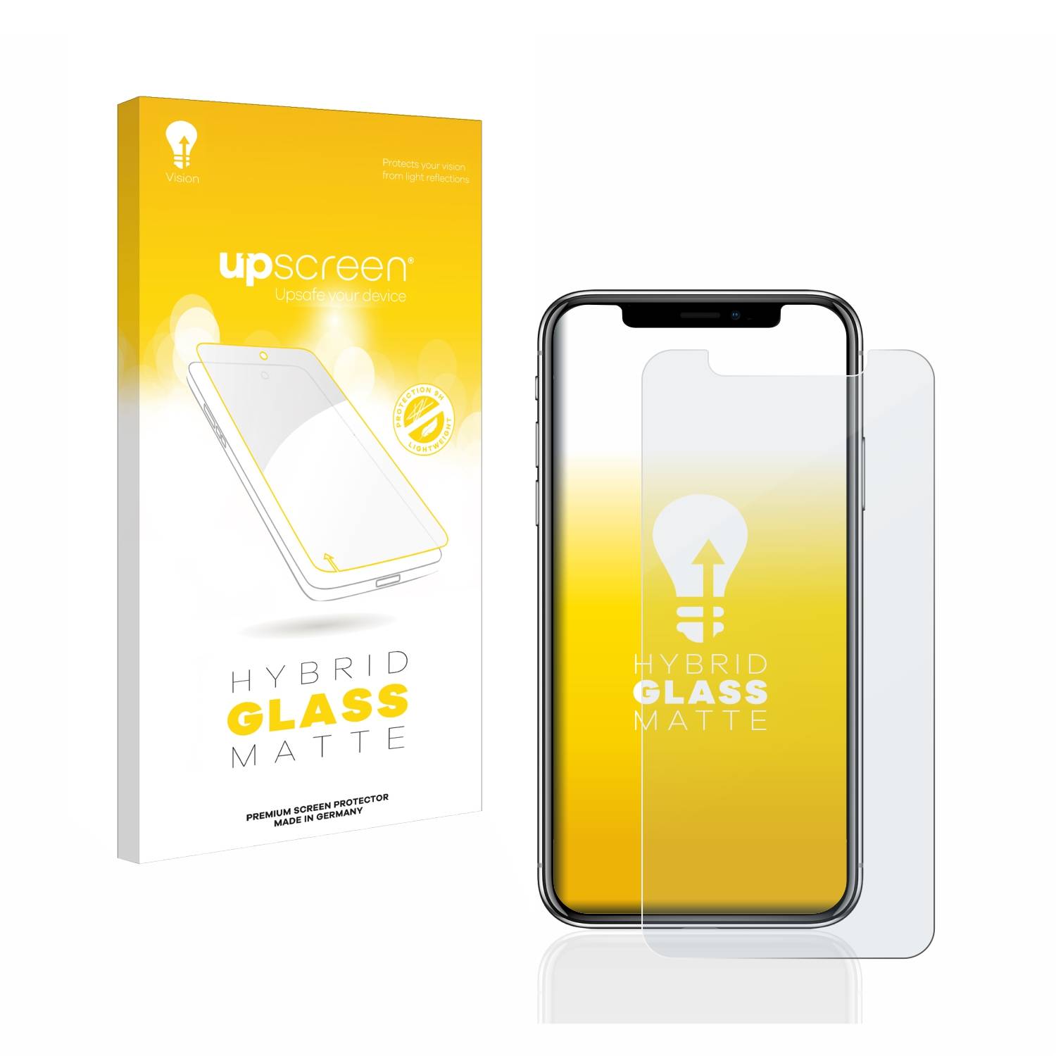 upscreen Hybrid Glas Matt Schutz-Folie für Apple iPhone X
