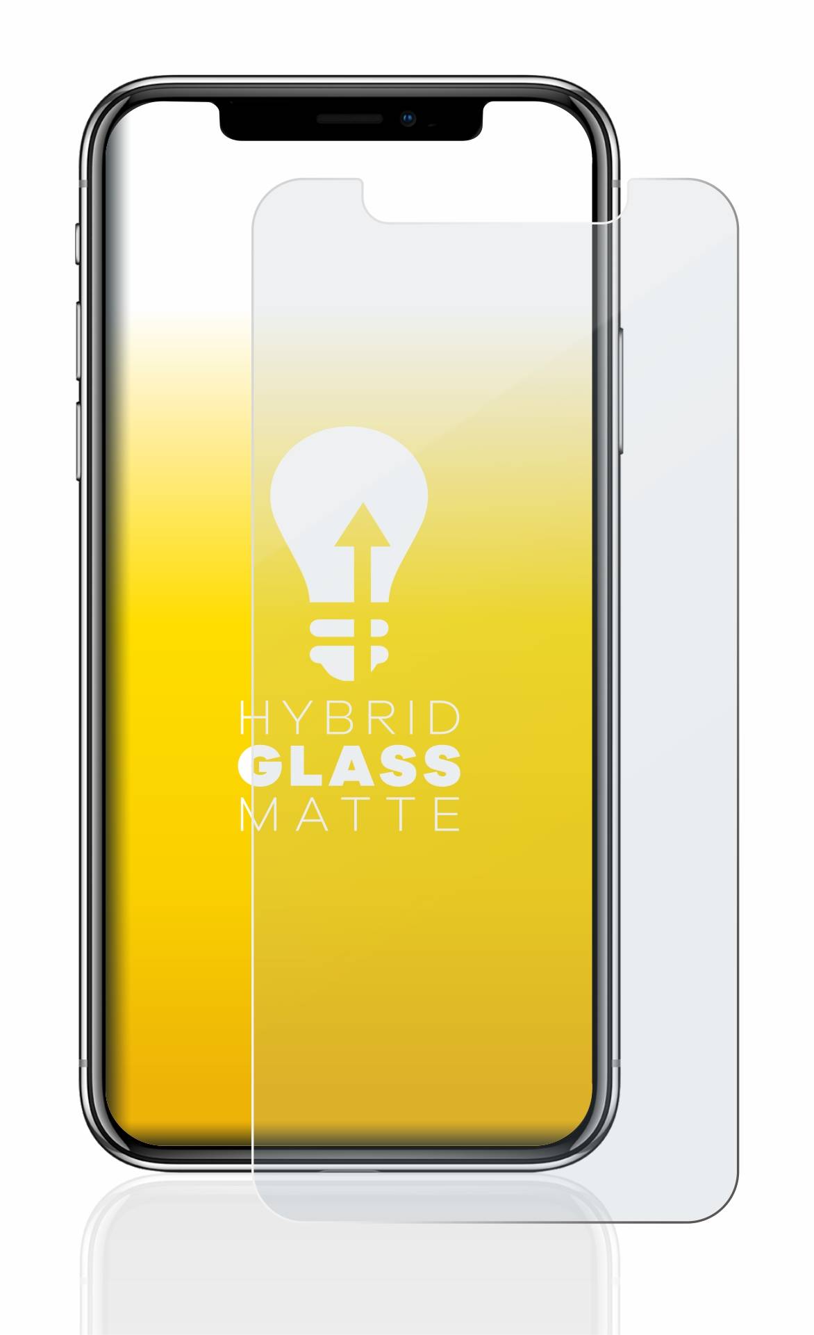 upscreen Hybrid Glas Matt Schutz-Folie für Apple iPhone X