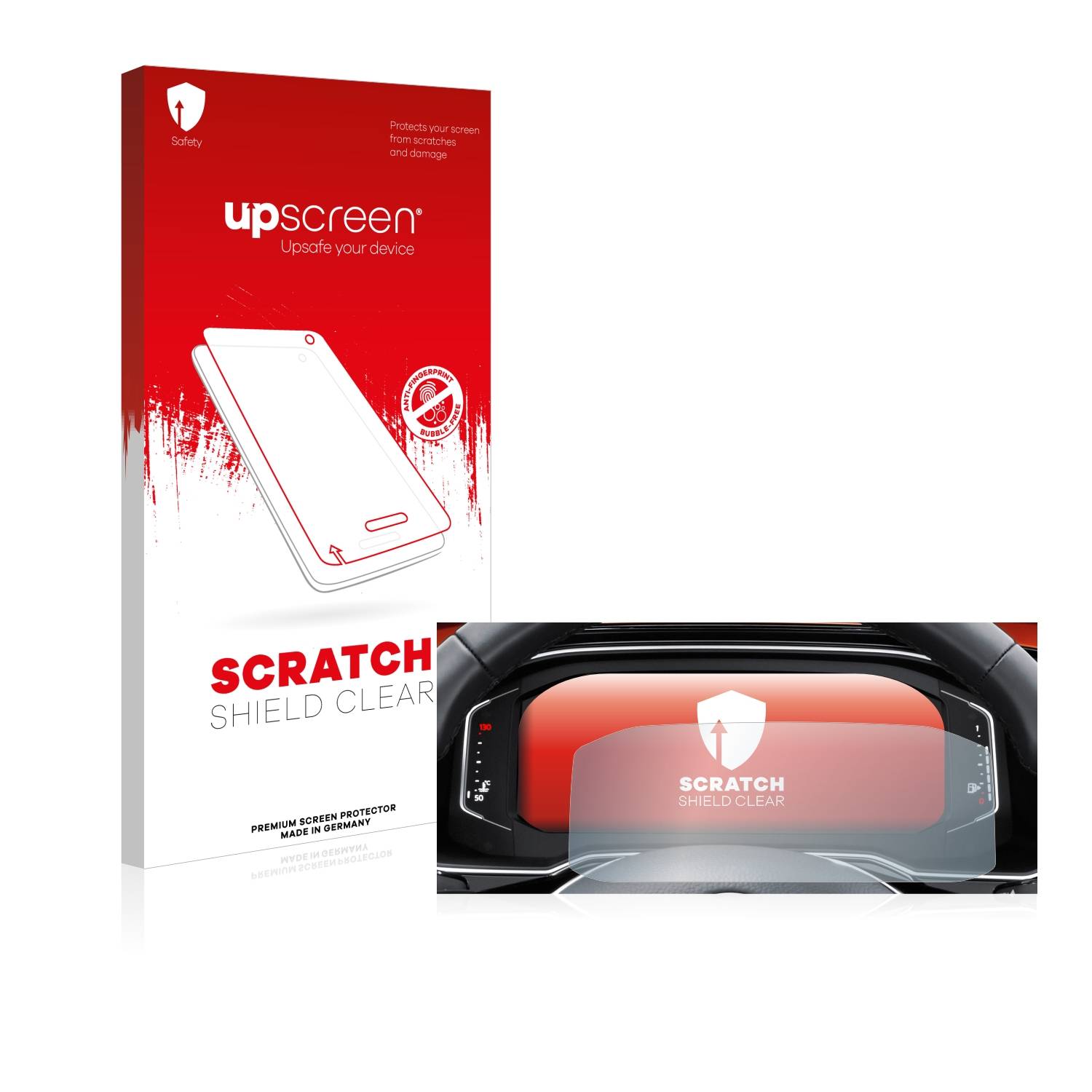 upscreen Scratch Shield Schutzfolie für Volkswagen Tiguan 2021 Digital Cockpit Pro