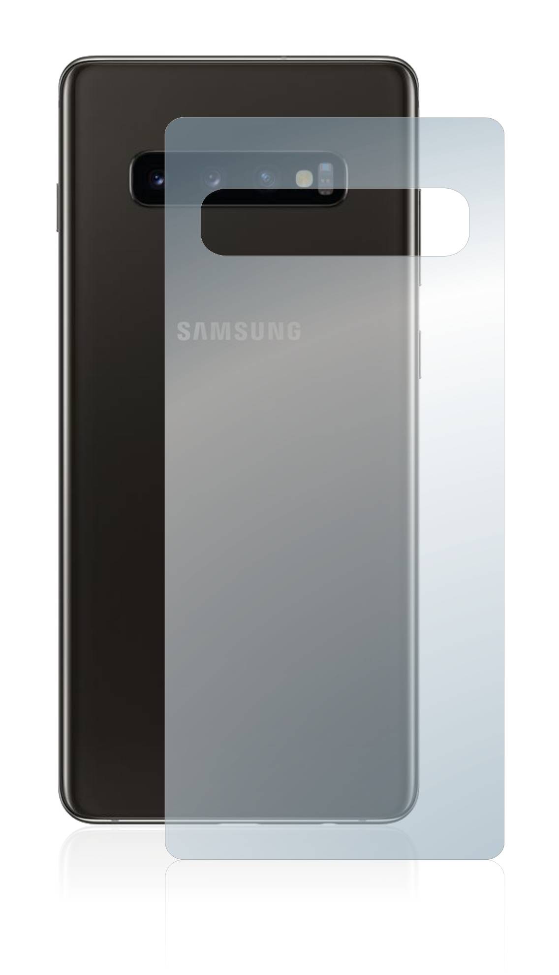 upscreen Hybrid Glas Schutz-Folie für Samsung Galaxy S10 (Rückseite)