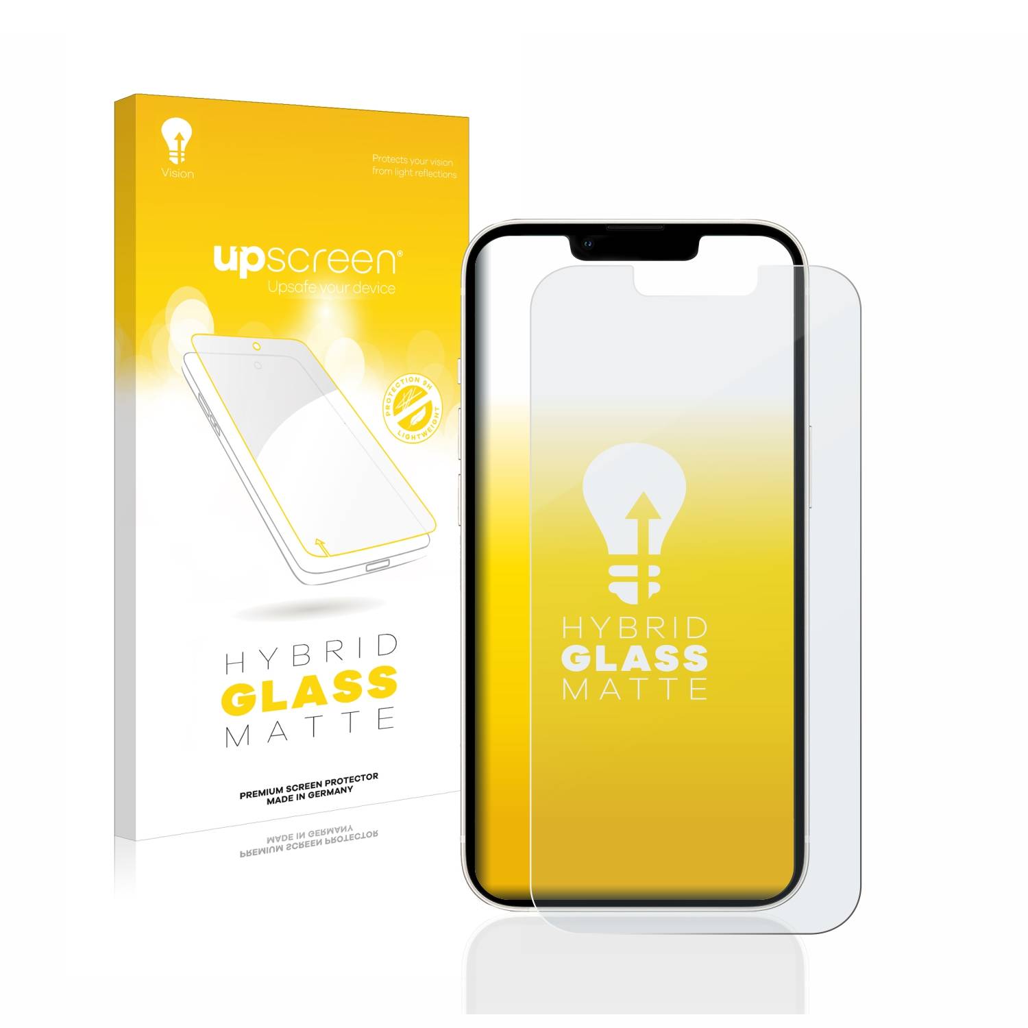 upscreen Hybrid Glas Matt Schutz-Folie für Apple iPhone 13