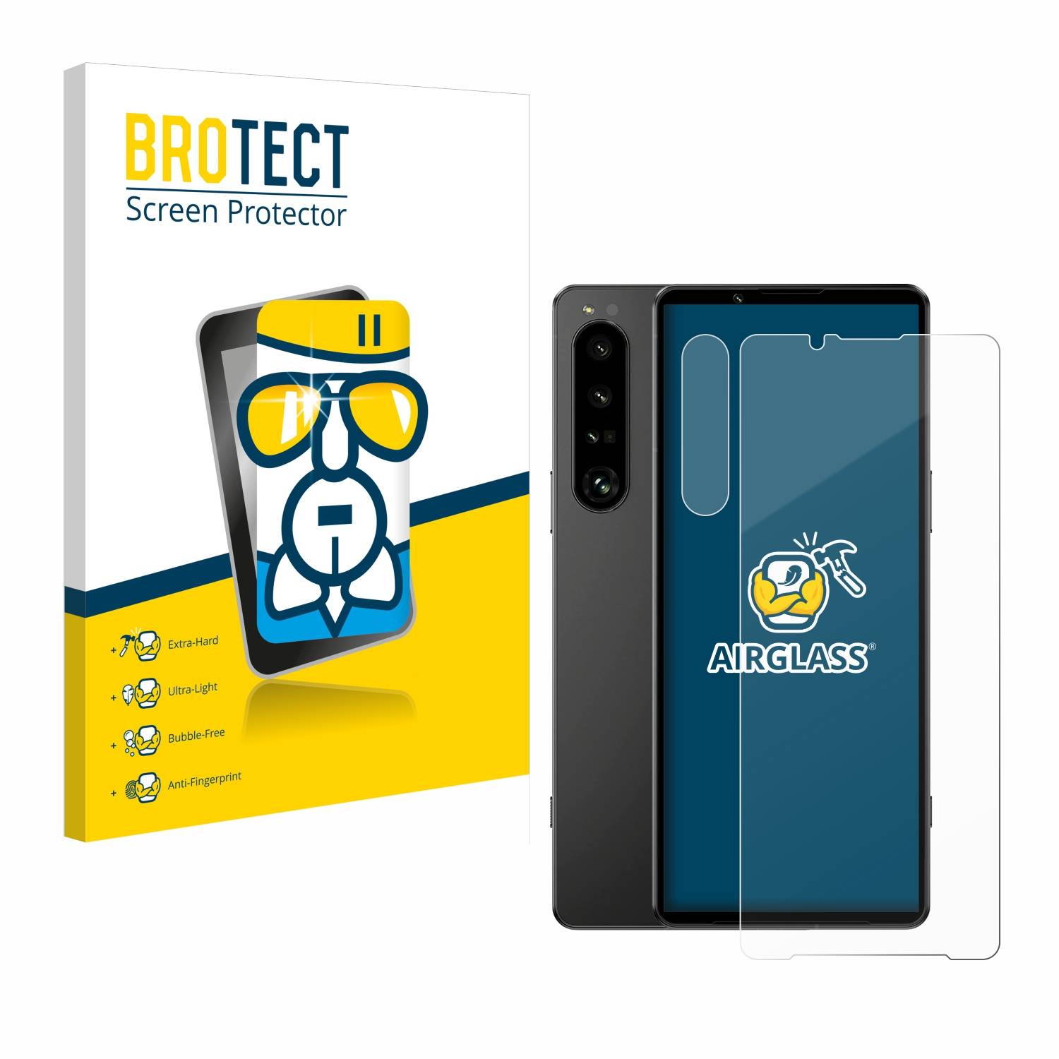 BROTECT AirGlass Glas Schutz-Folie für Sony Xperia 1 IV (Display+Kamera) - Schutzglas