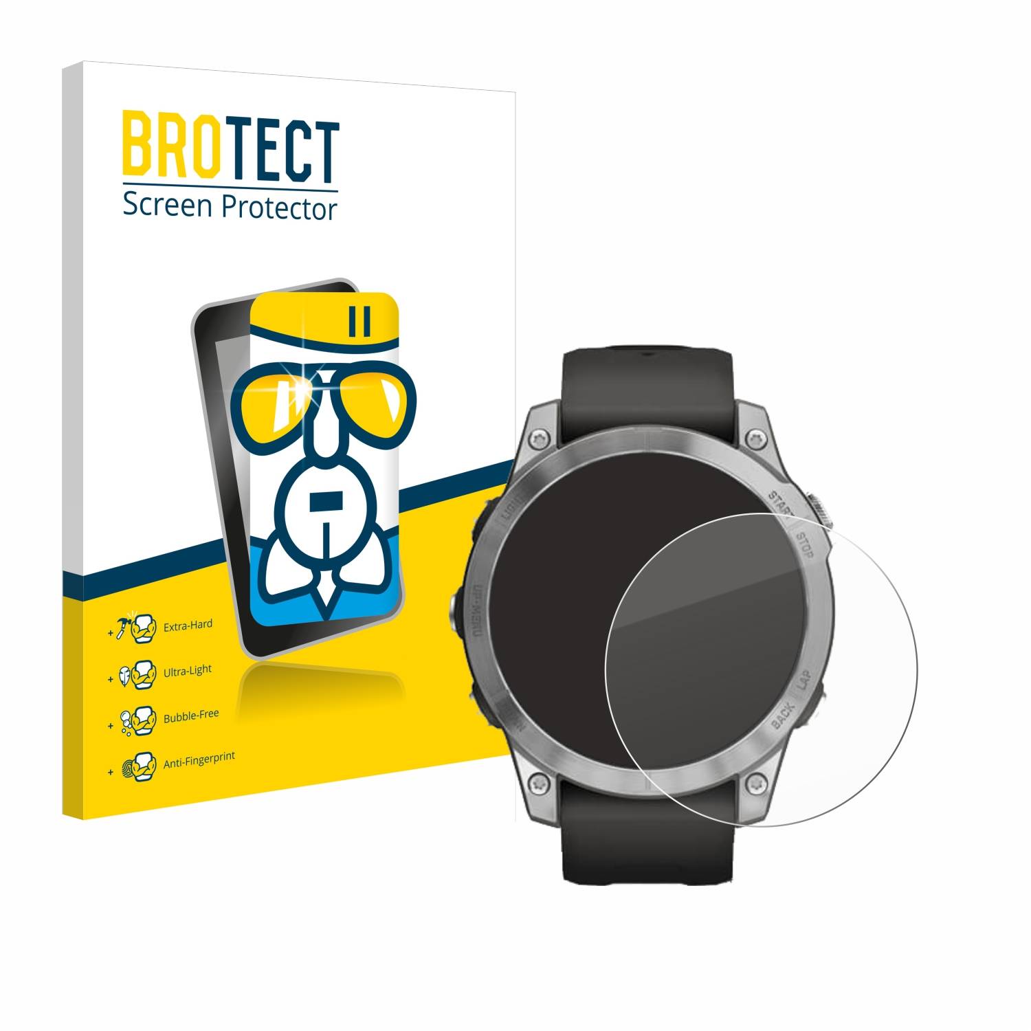 BROTECT AirGlass Glas Schutz-Folie für Garmin Fenix 7 (47 mm) - Schutzglas