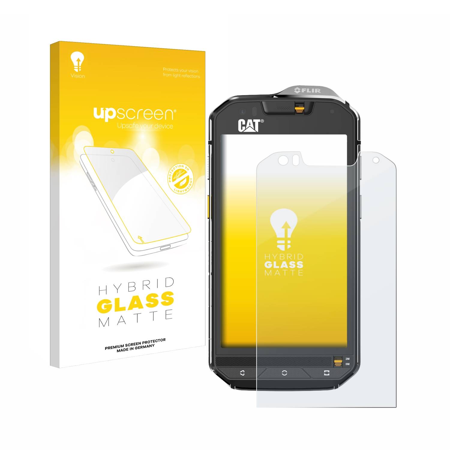upscreen Hybrid Glas Matt Schutz-Folie für Caterpillar Cat S60