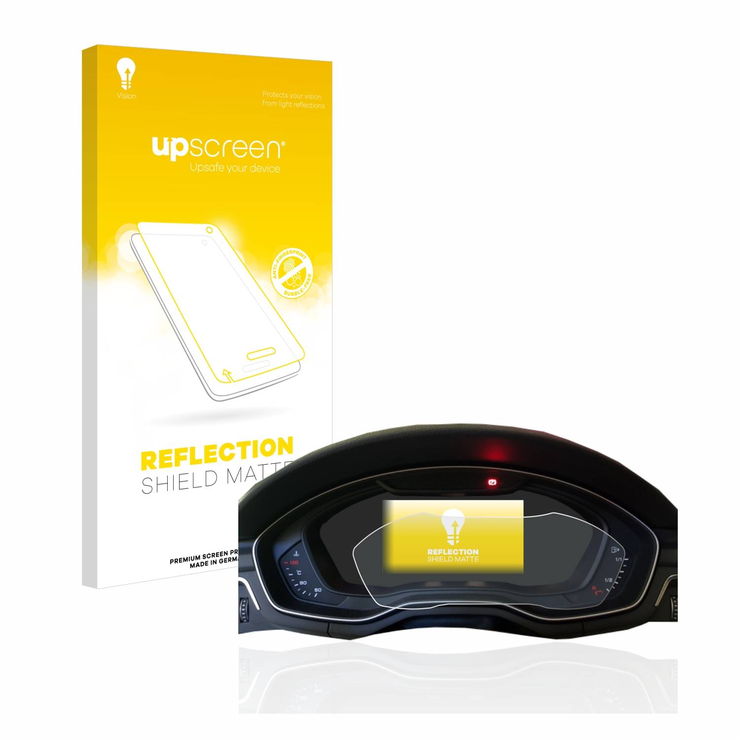 upscreen Schutzfolie für Audi A4 B9 2017 Virtual Cockpit Folie Matt Entspiegelt Anti-Reflex