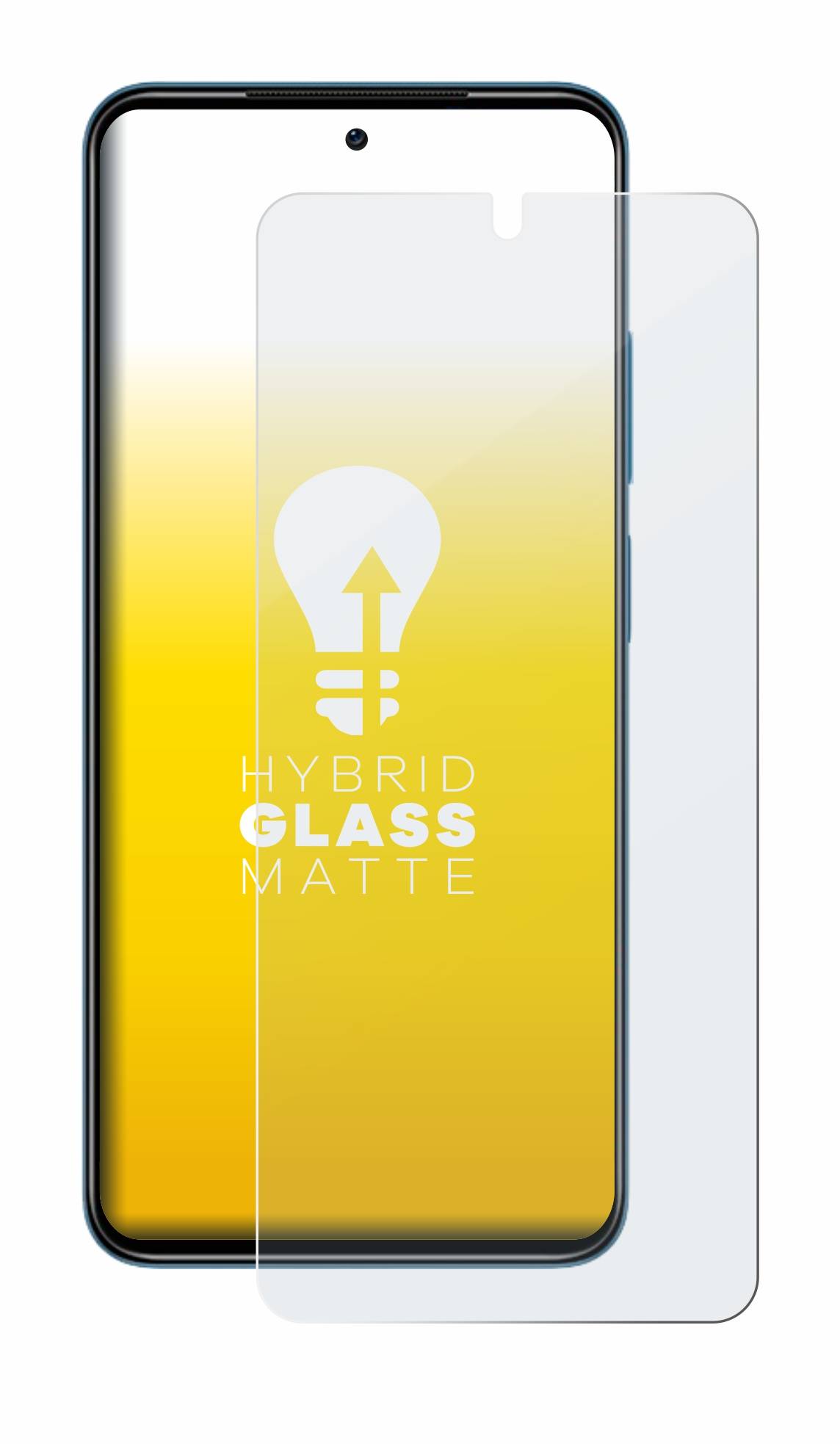 upscreen Hybrid Glas Matt Panzer-Folie für Xiaomi Redmi Note 11