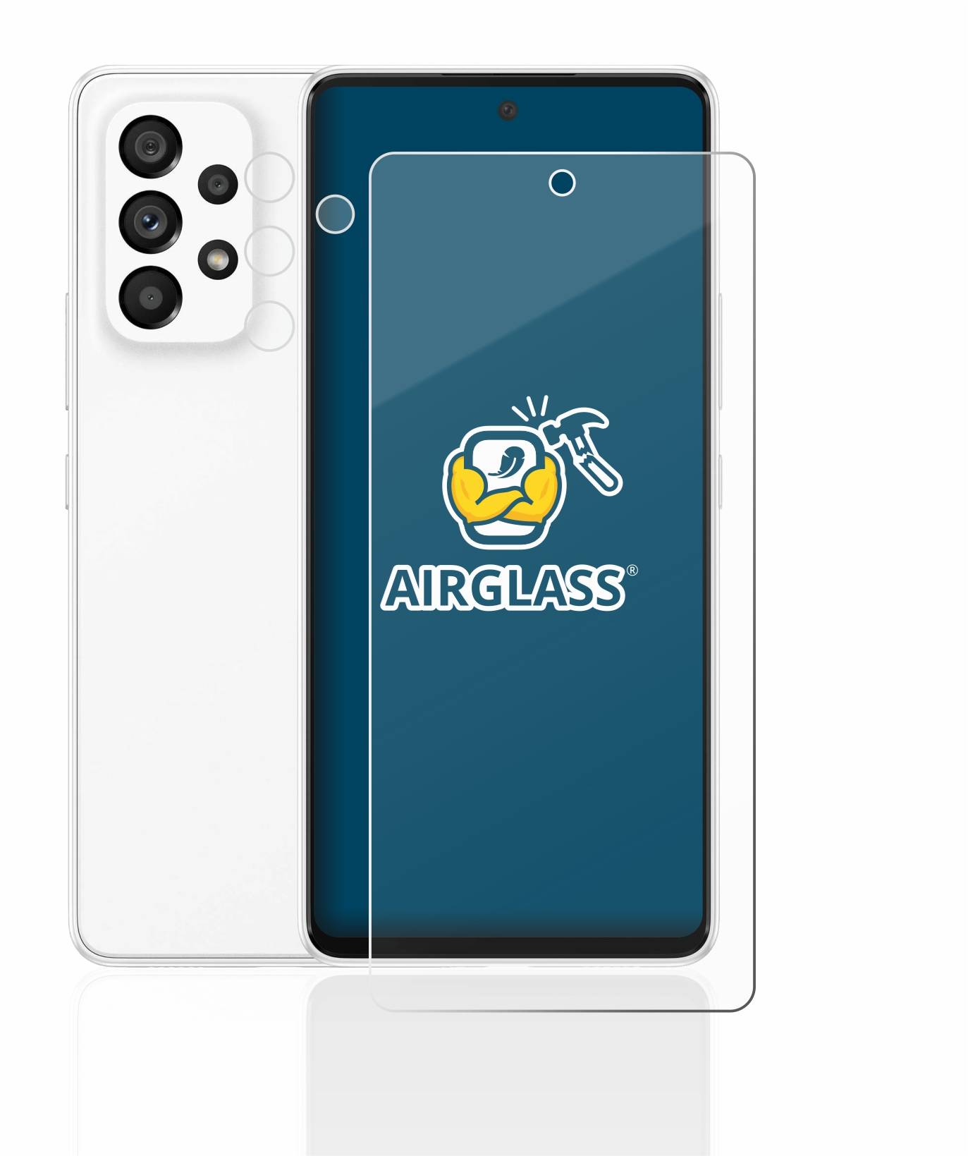 BROTECT AirGlass Glas Schutz-Folie für Samsung Galaxy A53 5G (Display+Kamera) - Schutzglas