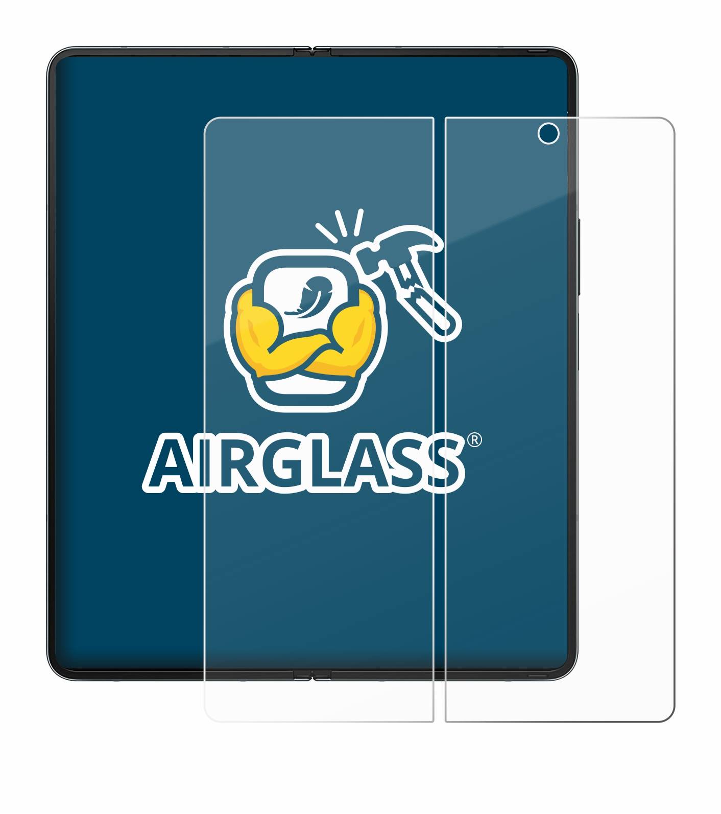 BROTECT AirGlass Glas Schutz-Folie für Samsung Galaxy Z Fold 4 (Inneres Display) - Schutzglas