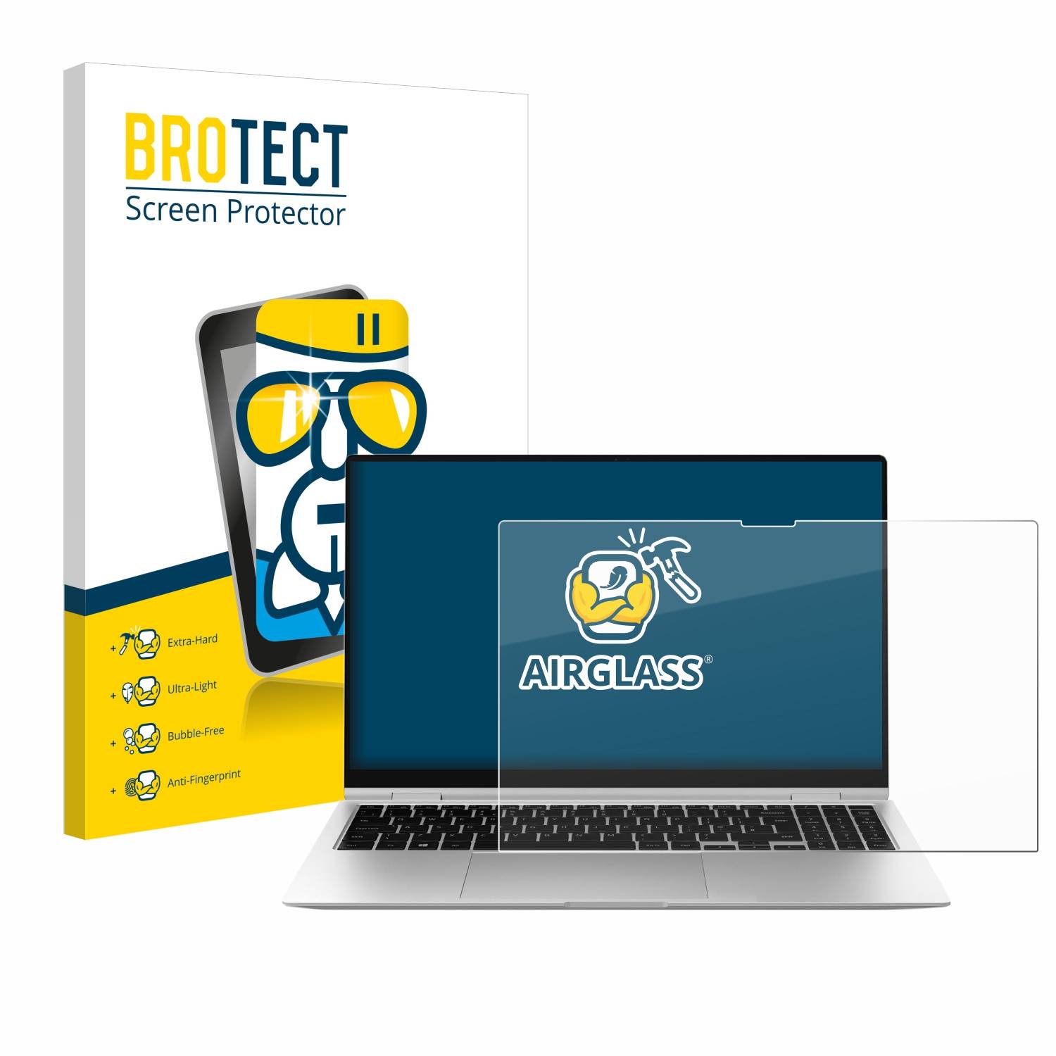 BROTECT AirGlass Glas Schutz-Folie für Samsung Galaxy Book2 Pro 360 15.6 - Schutzglas
