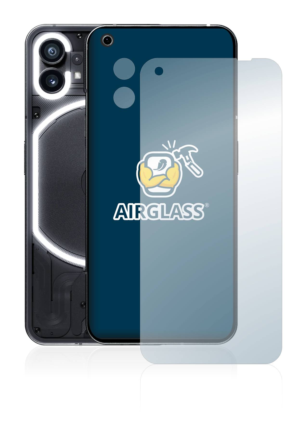 BROTECT AirGlass Flexible Schutz Glas Folie für Nothing Phone (1) (Display+Kamera) Klar Transparent