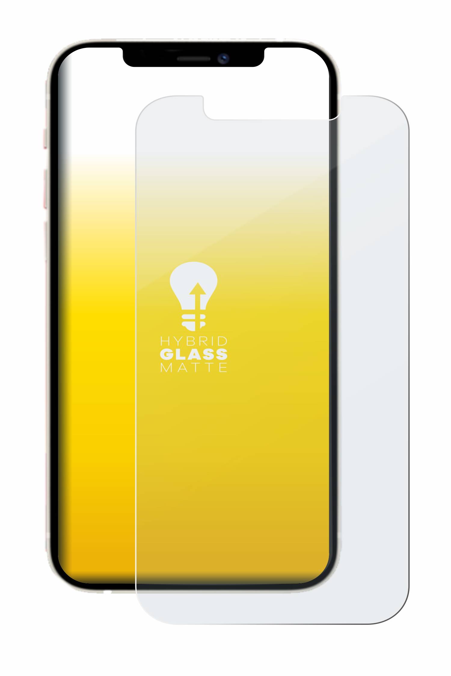 upscreen Hybrid Glas Matt Schutz-Folie für Apple iPhone 12 Pro