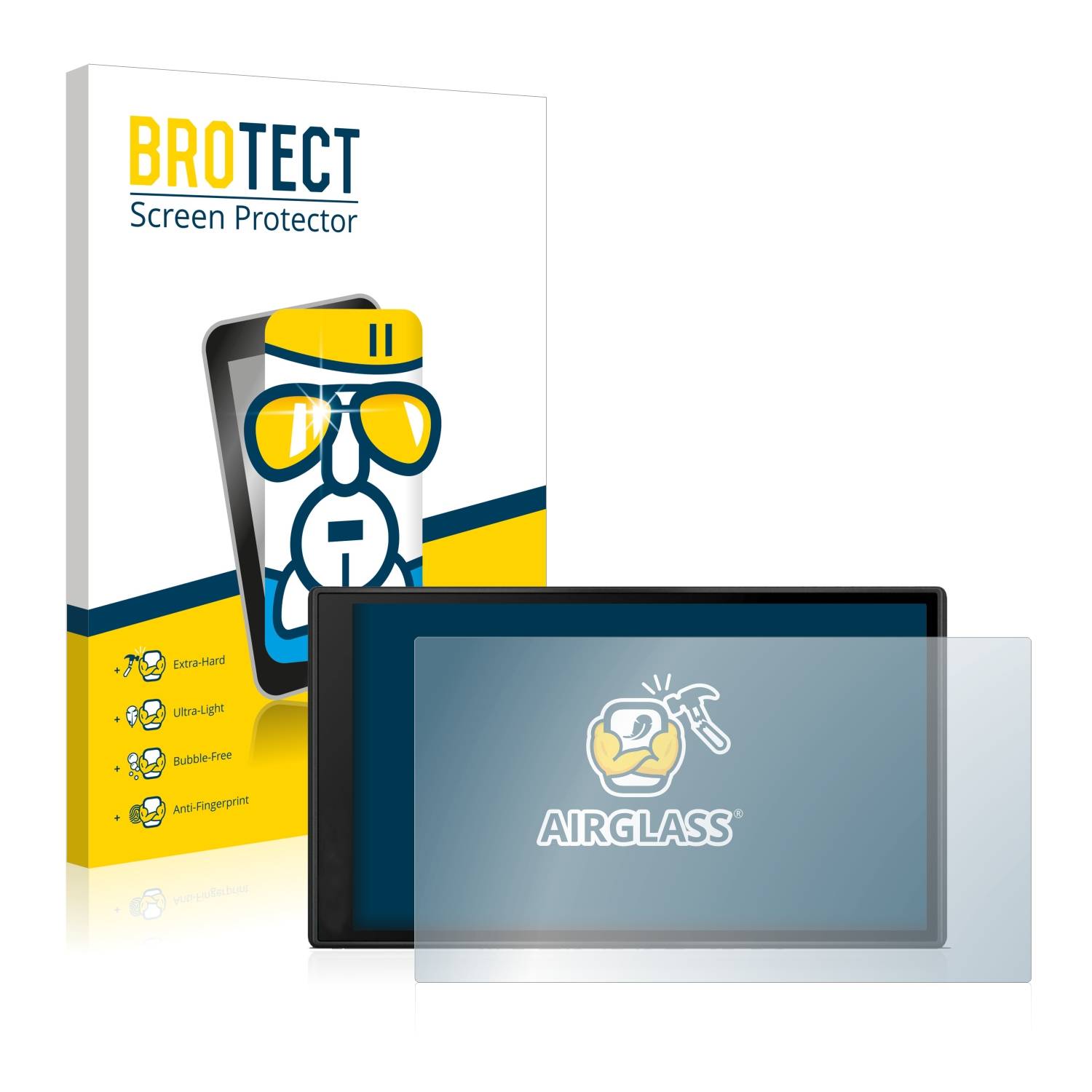 BROTECT AirGlass Flexible Schutz Glas Folie für Garmin DriveSmart 66 Klar Transparent