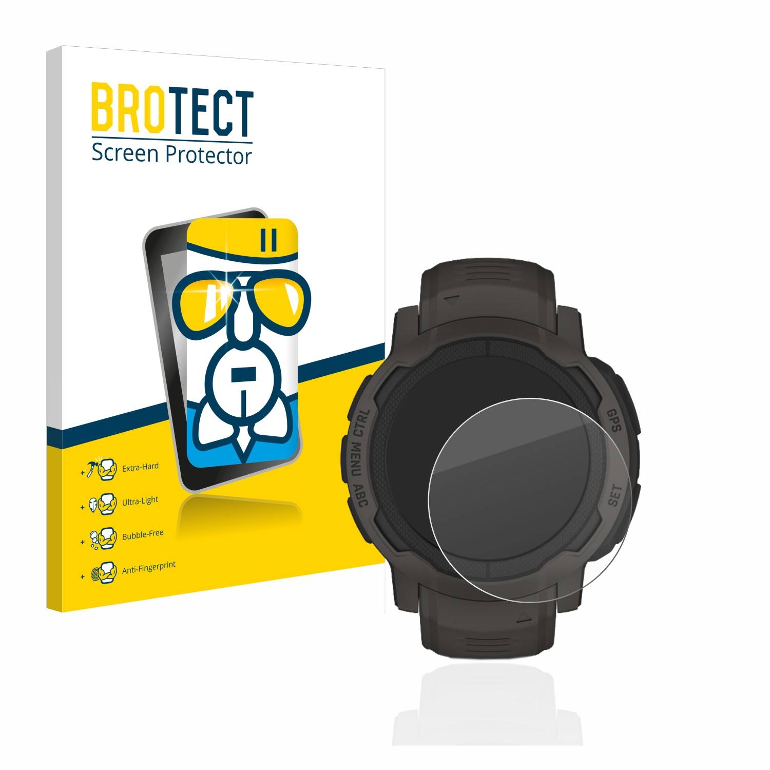 BROTECT AirGlass Glas Panzer-Folie für Garmin Instinct 2 - Schutzglas