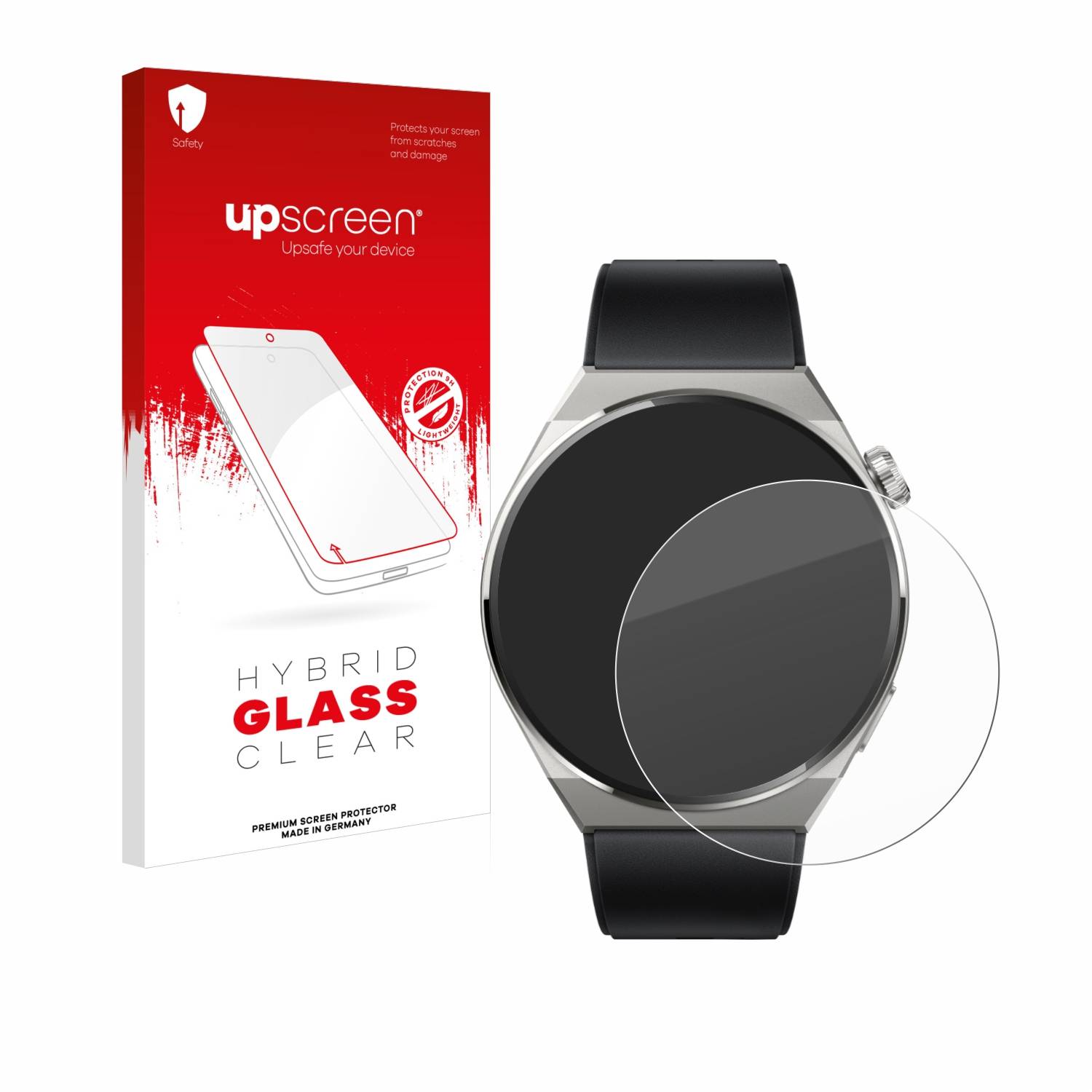 upscreen Hybrid Glas Schutz-Folie für Huawei Watch GT 3 Pro Titanium (46mm)
