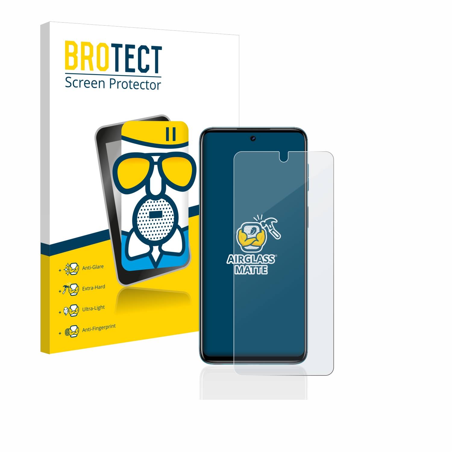 BROTECT AirGlass Matt Glas Schutz Folie für Motorola Moto G42