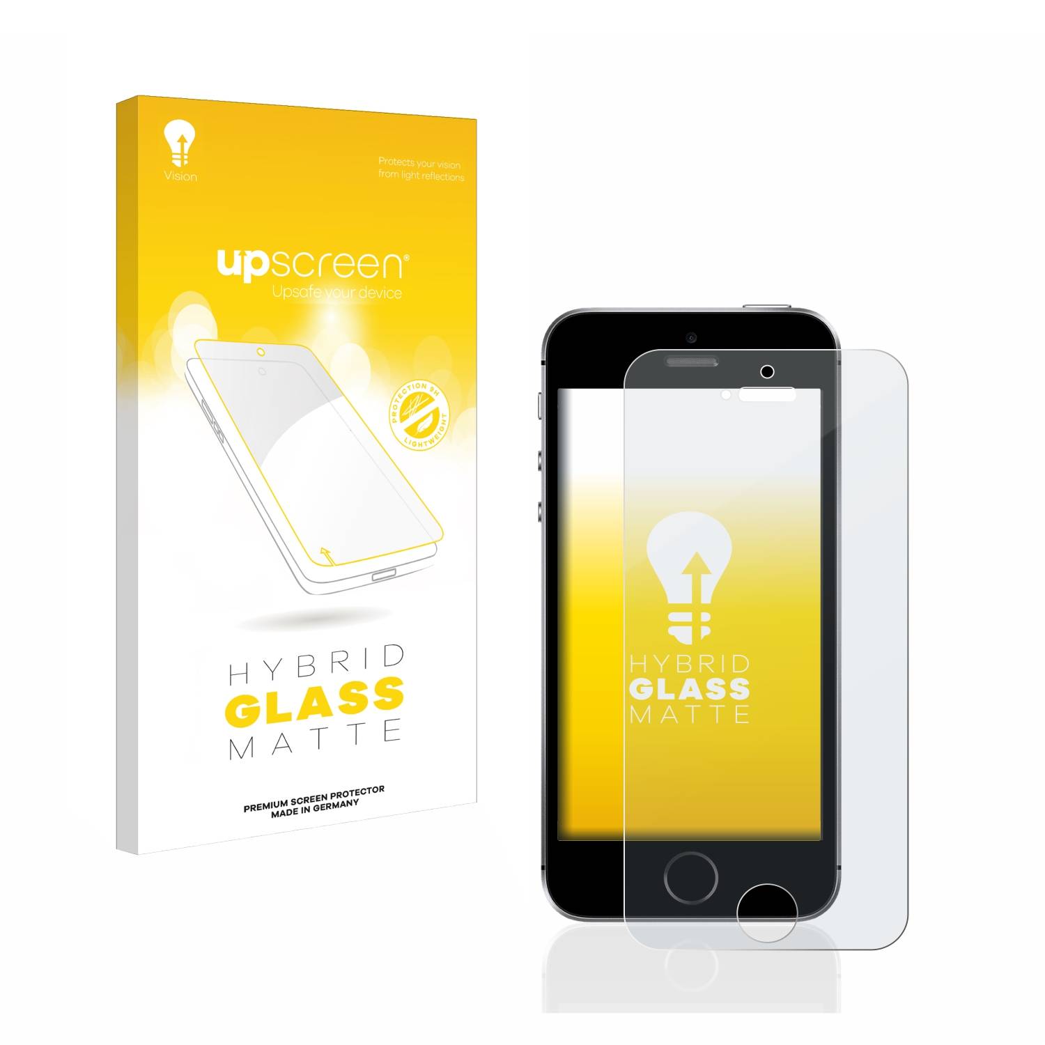 upscreen Hybrid Glas Matt Schutz-Folie für Apple iPhone SE 2016