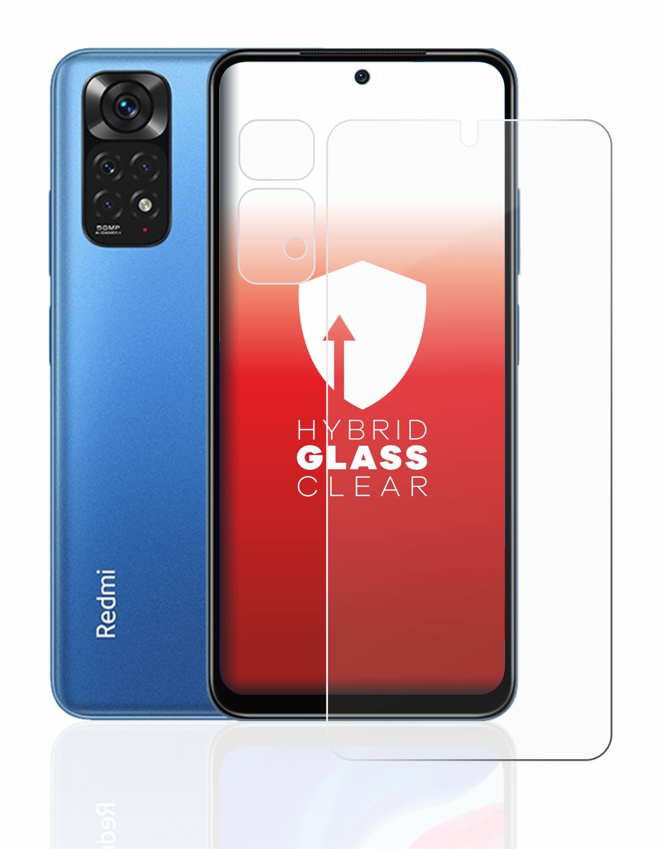 upscreen Hybrid Glas Schutz-Folie für Xiaomi Redmi Note 11 (Display+Kamera)