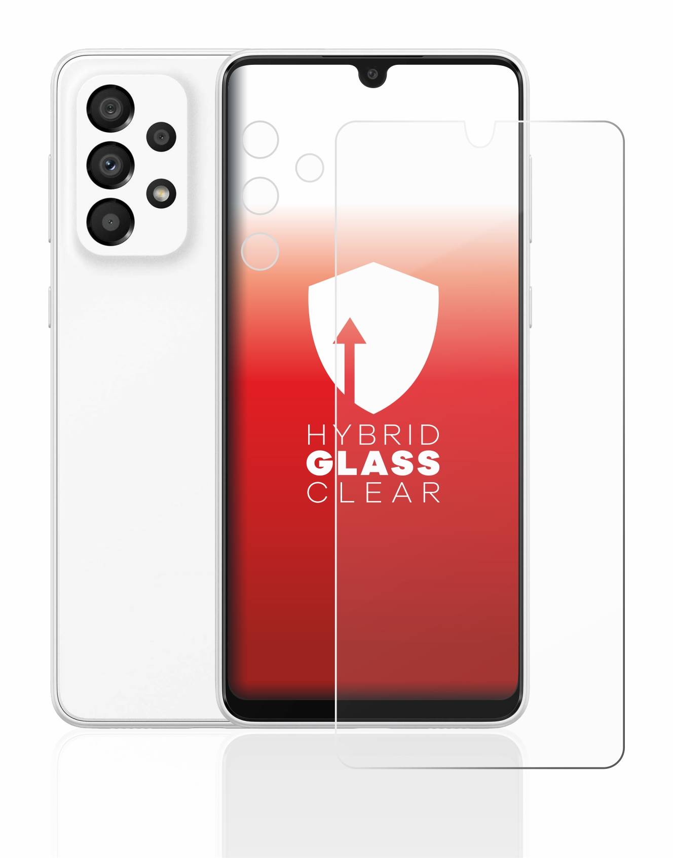 upscreen Hybrid Glas Schutz-Folie für Samsung Galaxy A33 5G (Display+Kamera)