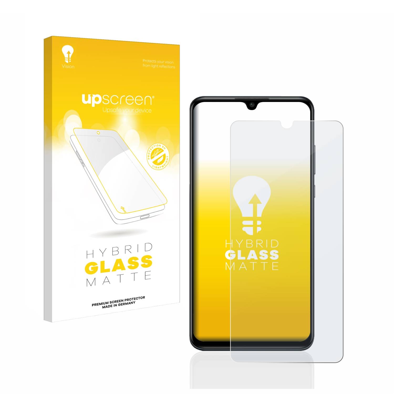 upscreen Hybrid Glas Matt Schutz-Folie für Huawei P30 lite
