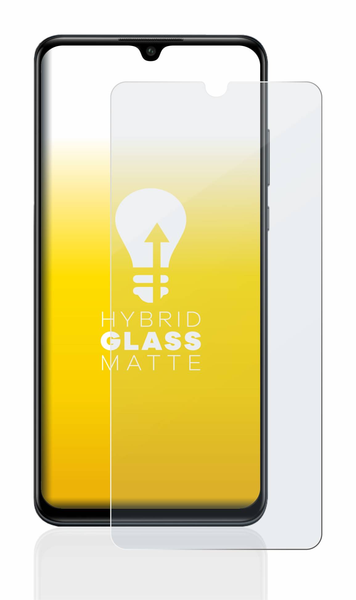 upscreen Hybrid Glas Matt Schutz-Folie für Huawei P30 lite