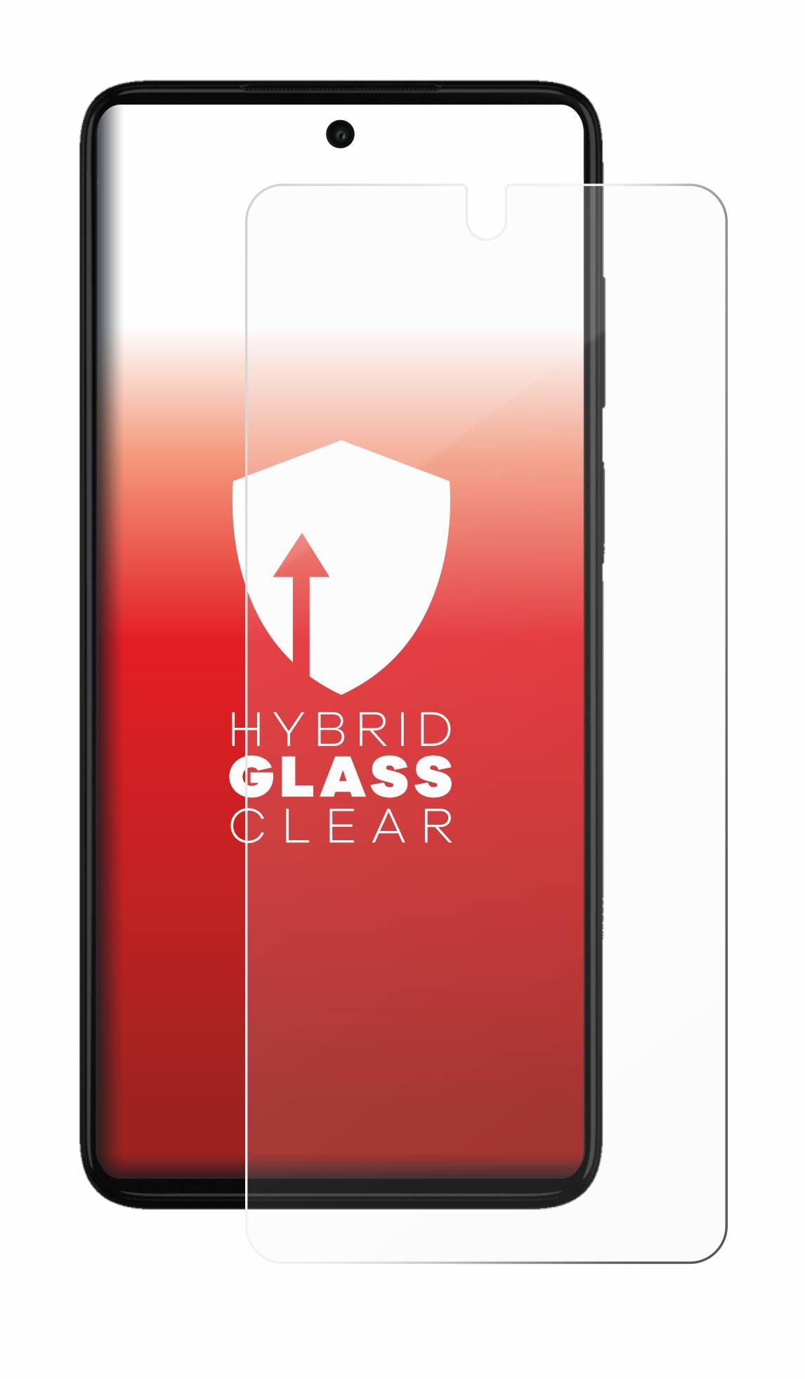 upscreen Hybrid Glas Panzer-Folie für Motorola Moto G52