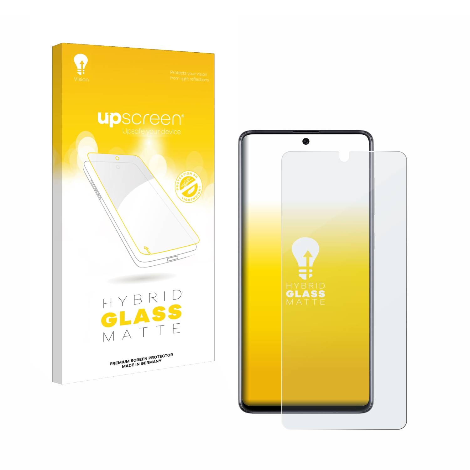 upscreen Hybrid Glas Matt Schutz-Folie für Samsung Galaxy A71