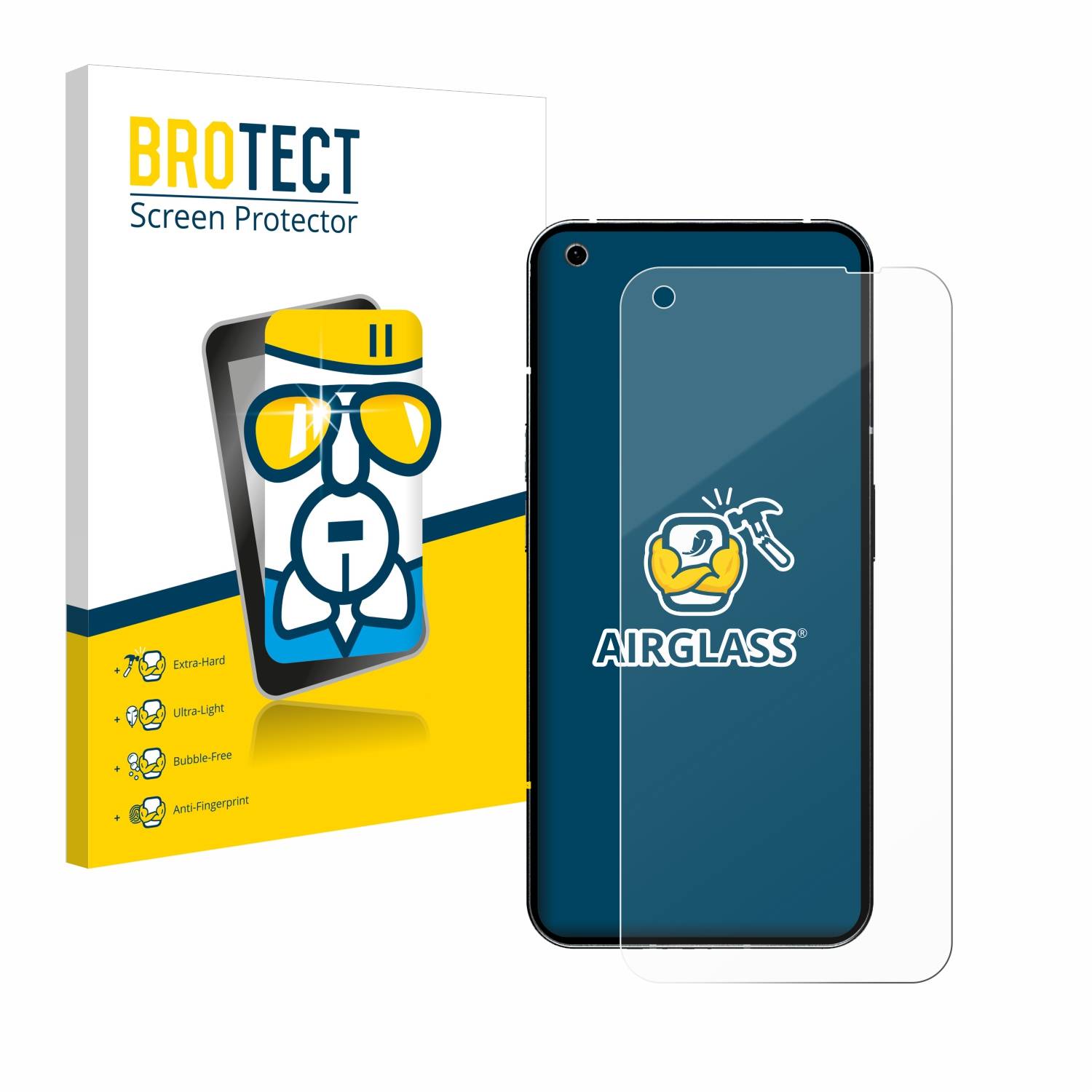BROTECT AirGlass Flexible Schutz Glas Folie für Nothing Phone (1) Klar Transparent
