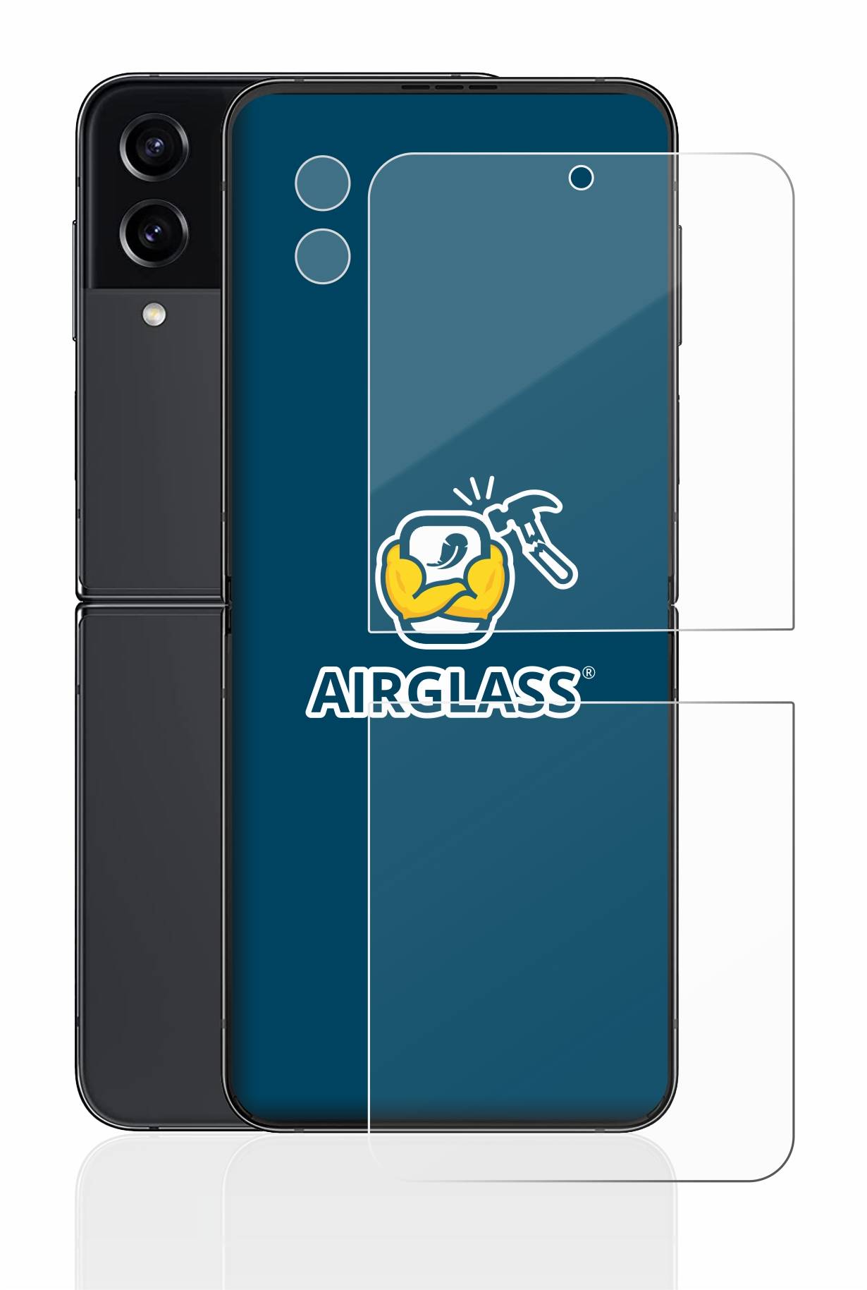 BROTECT AirGlass Glas Panzer-Folie für Samsung Galaxy Z Flip 4 (Display+Kamera) - Schutzglas