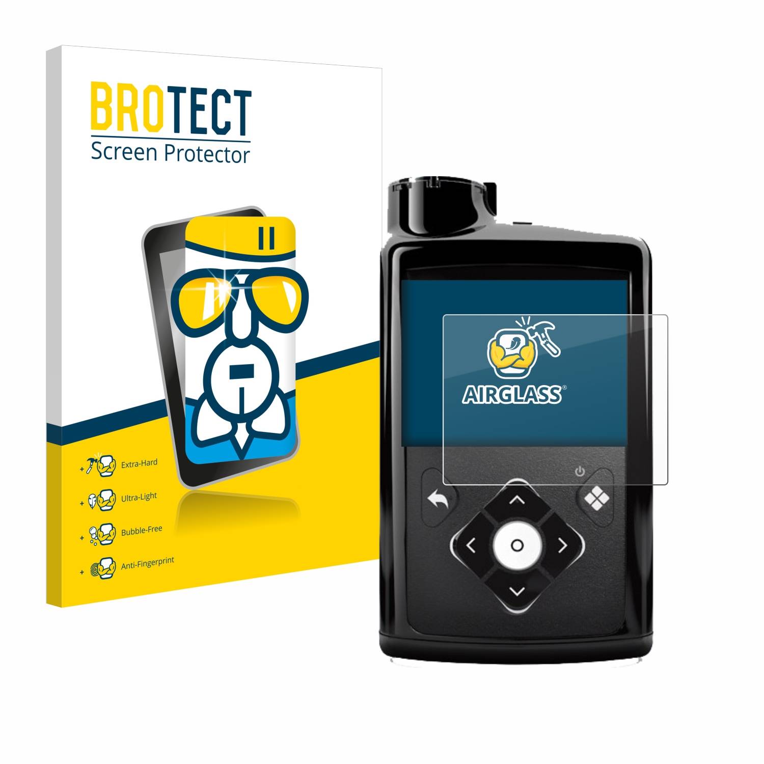 BROTECT AirGlass Flexible Schutz Glas Folie für Medtronic Minimed 780G Klar Transparent