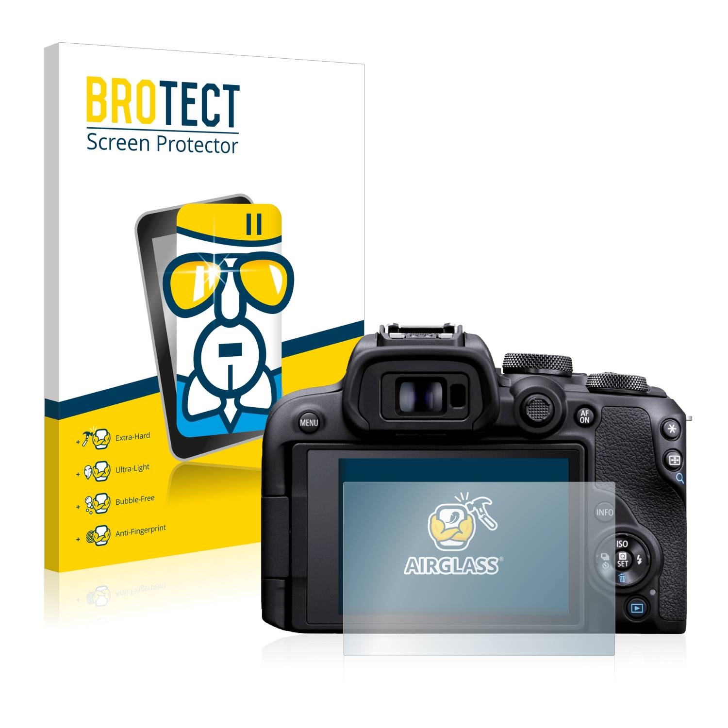 BROTECT AirGlass Flexible Schutz Glas Folie für Canon EOS R10 Klar Transparent