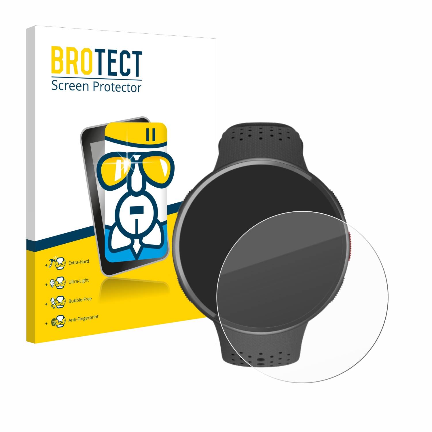 BROTECT AirGlass Flexible Schutz Glas Folie für Polar Pacer Pro Klar Transparent
