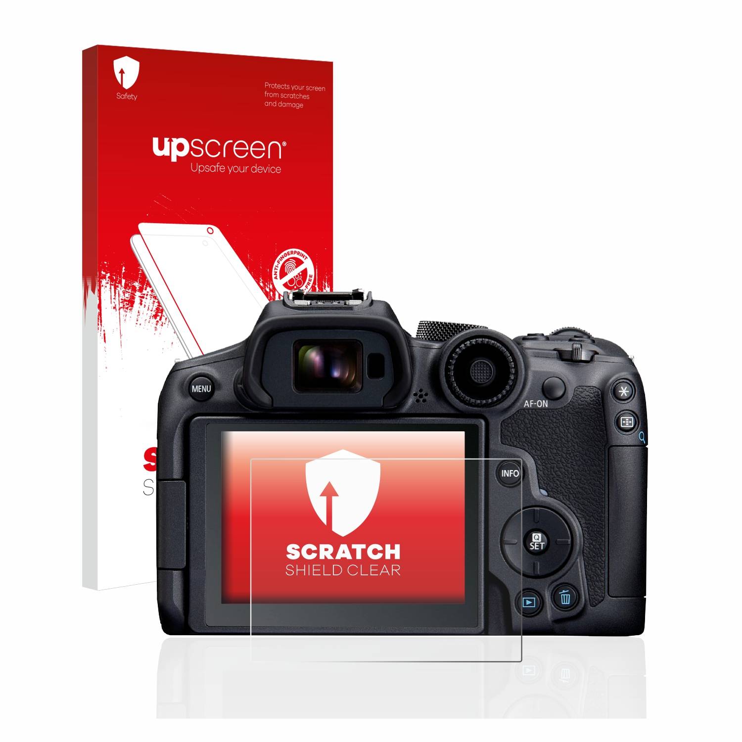 upscreen Schutzfolie für Canon EOS R7 Kratzschutz Anti-Fingerprint Klar