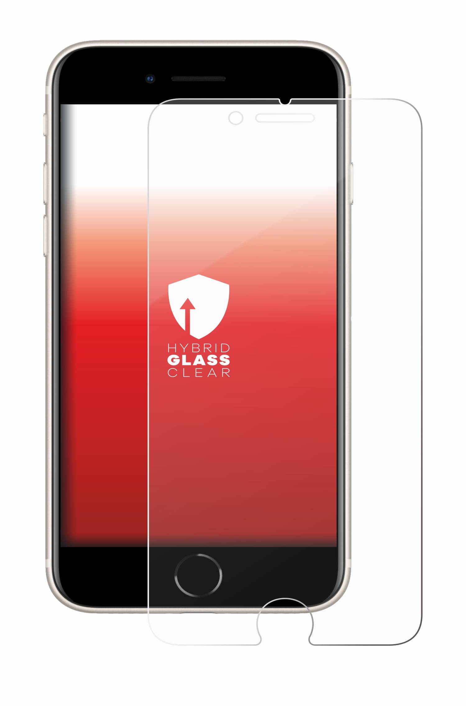 upscreen Hybrid Glas Schutz-Folie für Apple iPhone SE 3 2022
