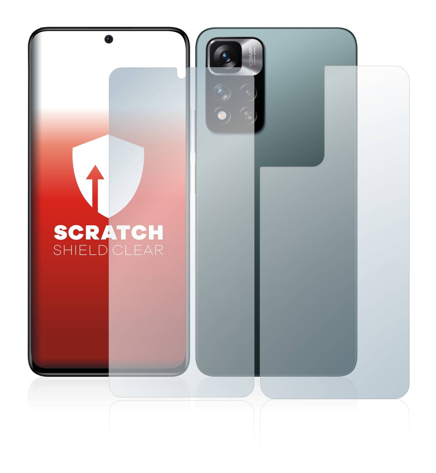 upscreen Scratch Shield Schutzfolie für Xiaomi Redmi Note 11 Pro+ 5G (Display+Rückseite)