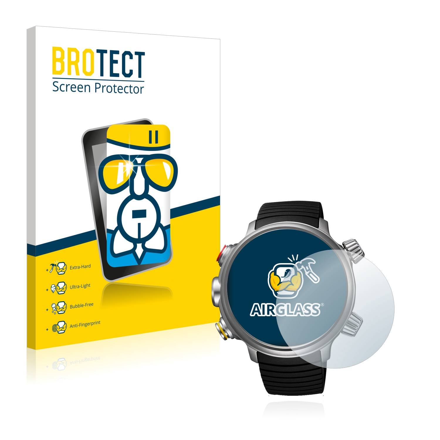 BROTECT AirGlass Glas Schutz-Folie für Citizen Promaster Land BN4021-02E - Schutzglas
