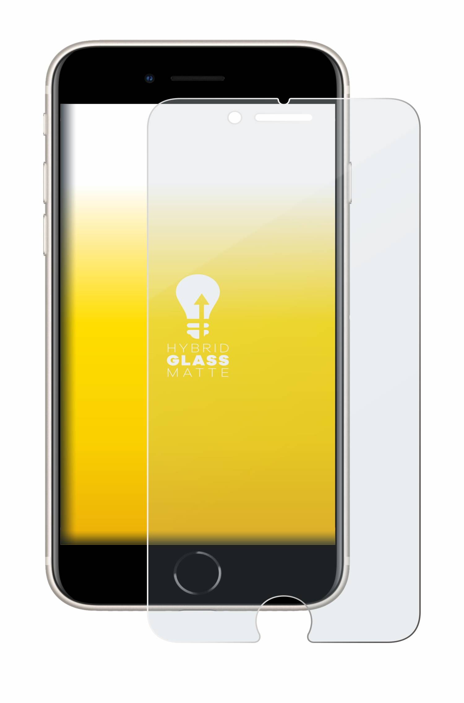 upscreen Hybrid Glas Matt Panzer-Folie für Apple iPhone SE 3 2022