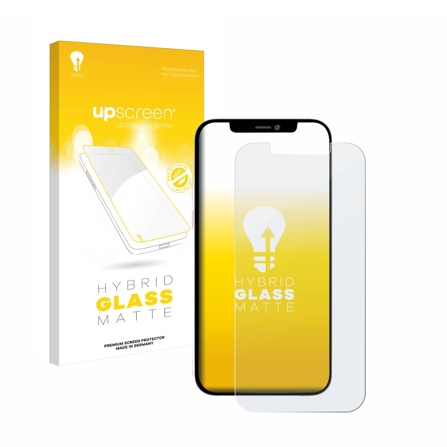 upscreen Hybrid Glas Matt Panzer-Folie für Apple iPhone 12 Pro Max