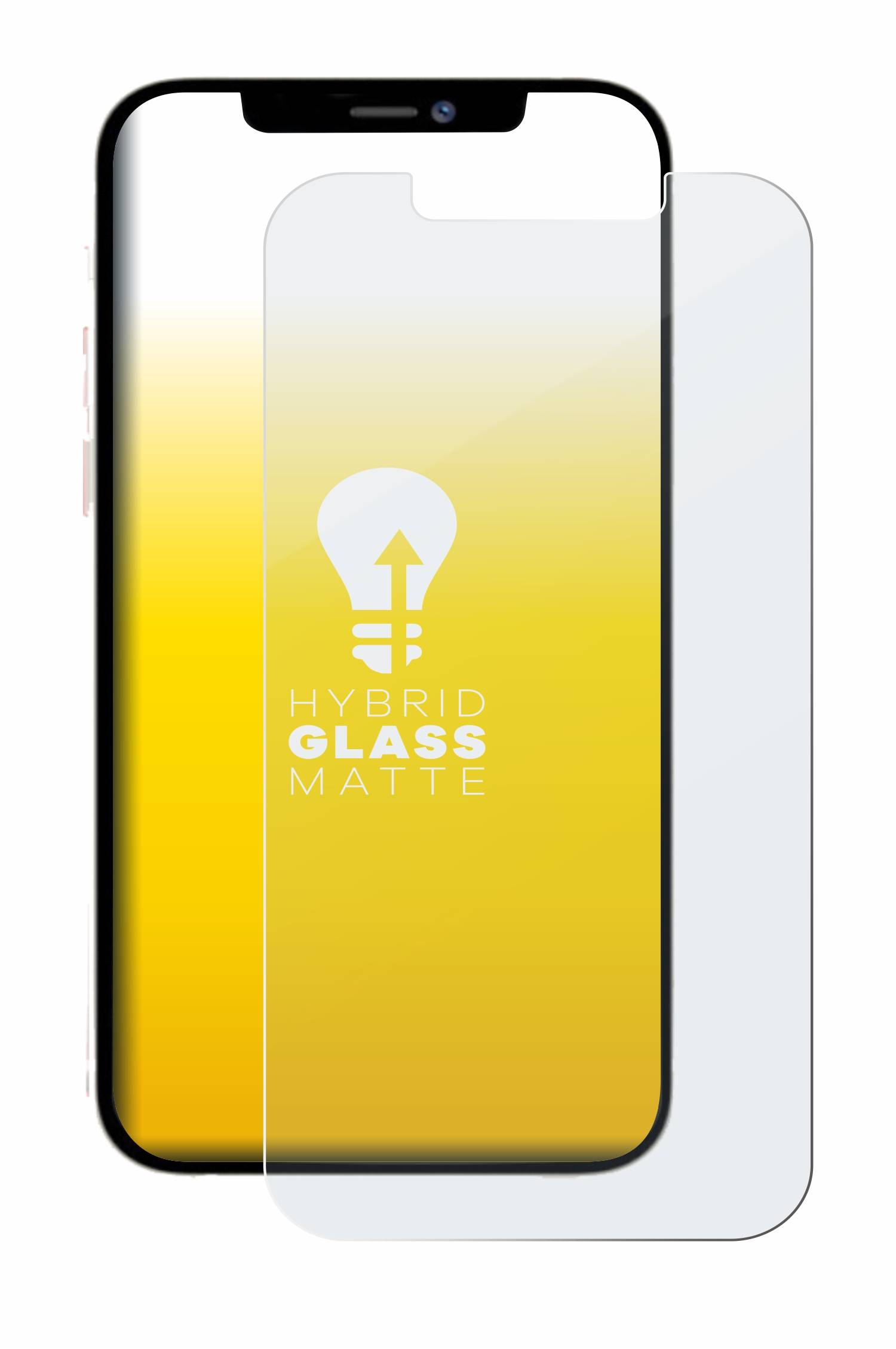 upscreen Hybrid Glas Matt Panzer-Folie für Apple iPhone 12 Pro Max