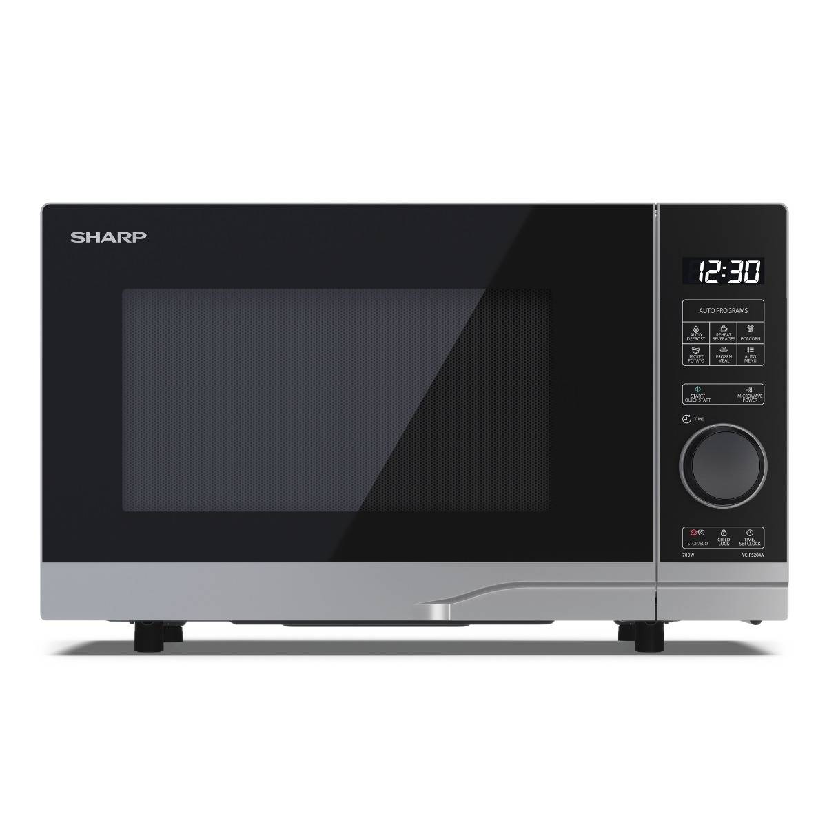 Sharp YC-PS204AE-S Mikrowelle 20L schwarz/silber