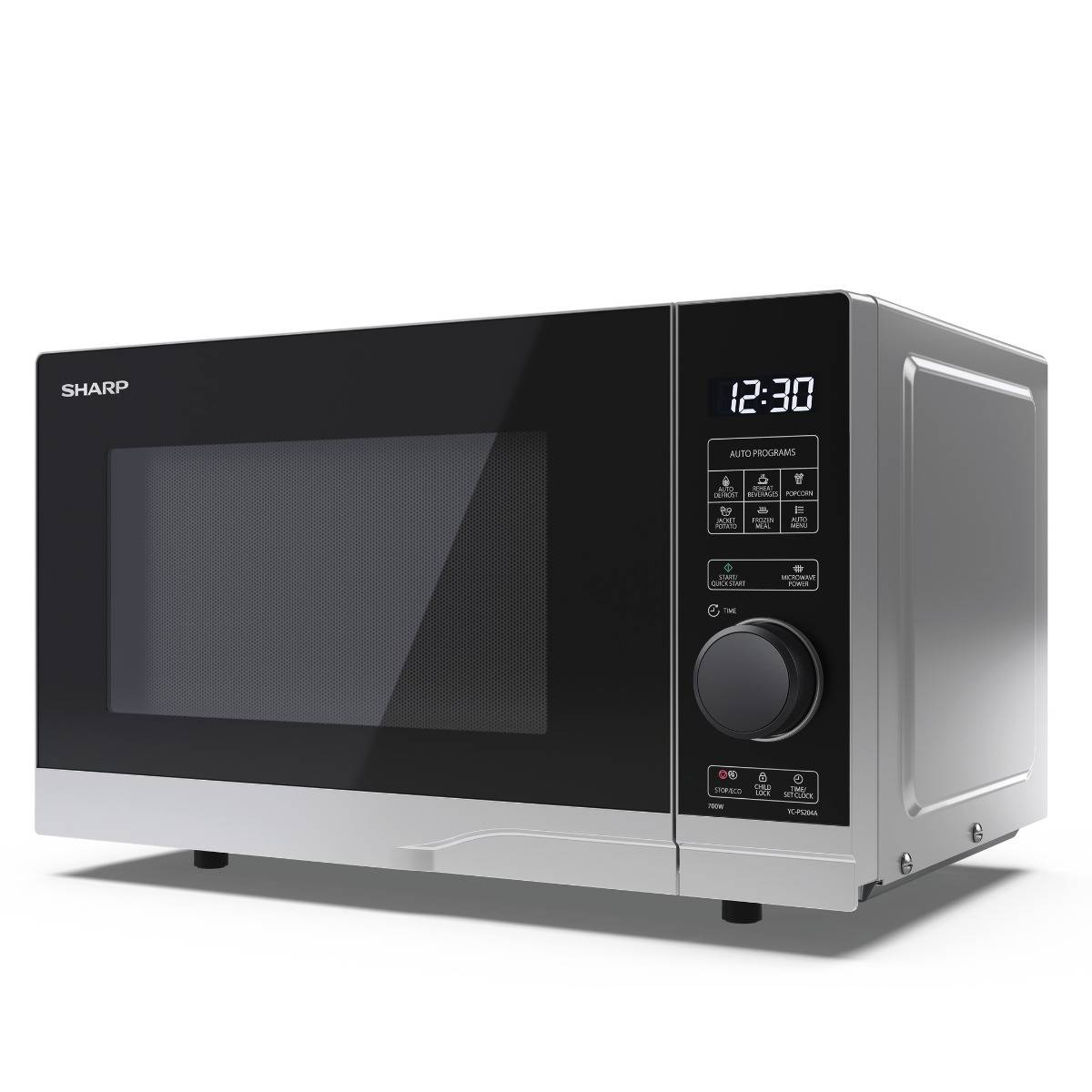 Sharp YC-PS204AE-S Mikrowelle 20L schwarz/silber