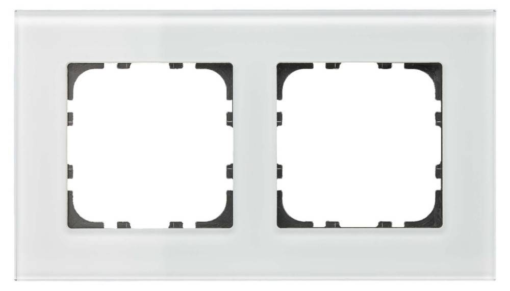 MDT Glasrahmen 2fach f.55mm Programme Weiß BE-GTR2W.01Zubehör Kabel