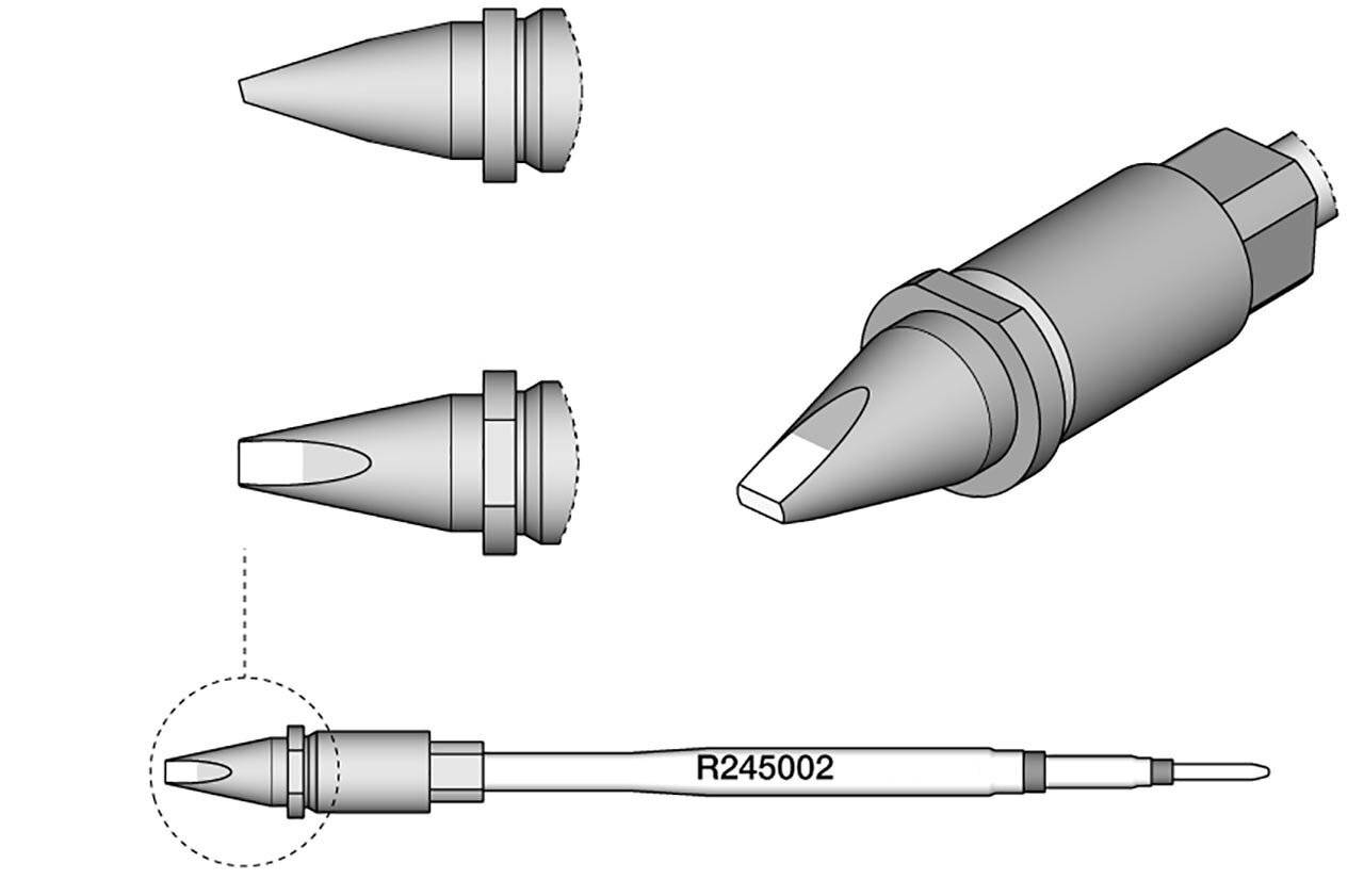 Lötspitze R245, Meißel, 2,2 x 1 mm, R245002