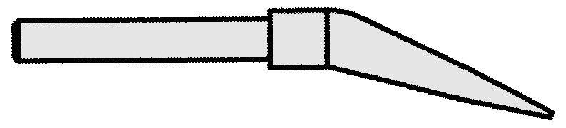 WTA 11 Spitzenset für vertikalen Einsatz, meißelförmig 1 x 0,5 mm