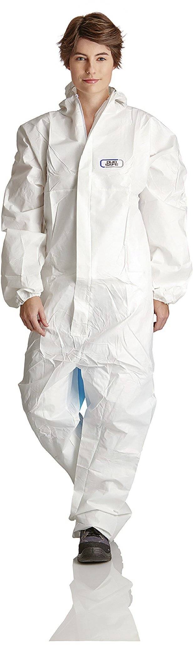 DUO-Safe® Hybrid-Overall, antistatisch, mit Reißverschuss, weiß, Größe XL