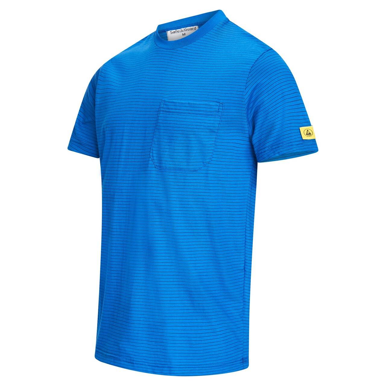 ESD-T-Shirt mit Brusttasche, rundhals, 150g/m², royalblau, L