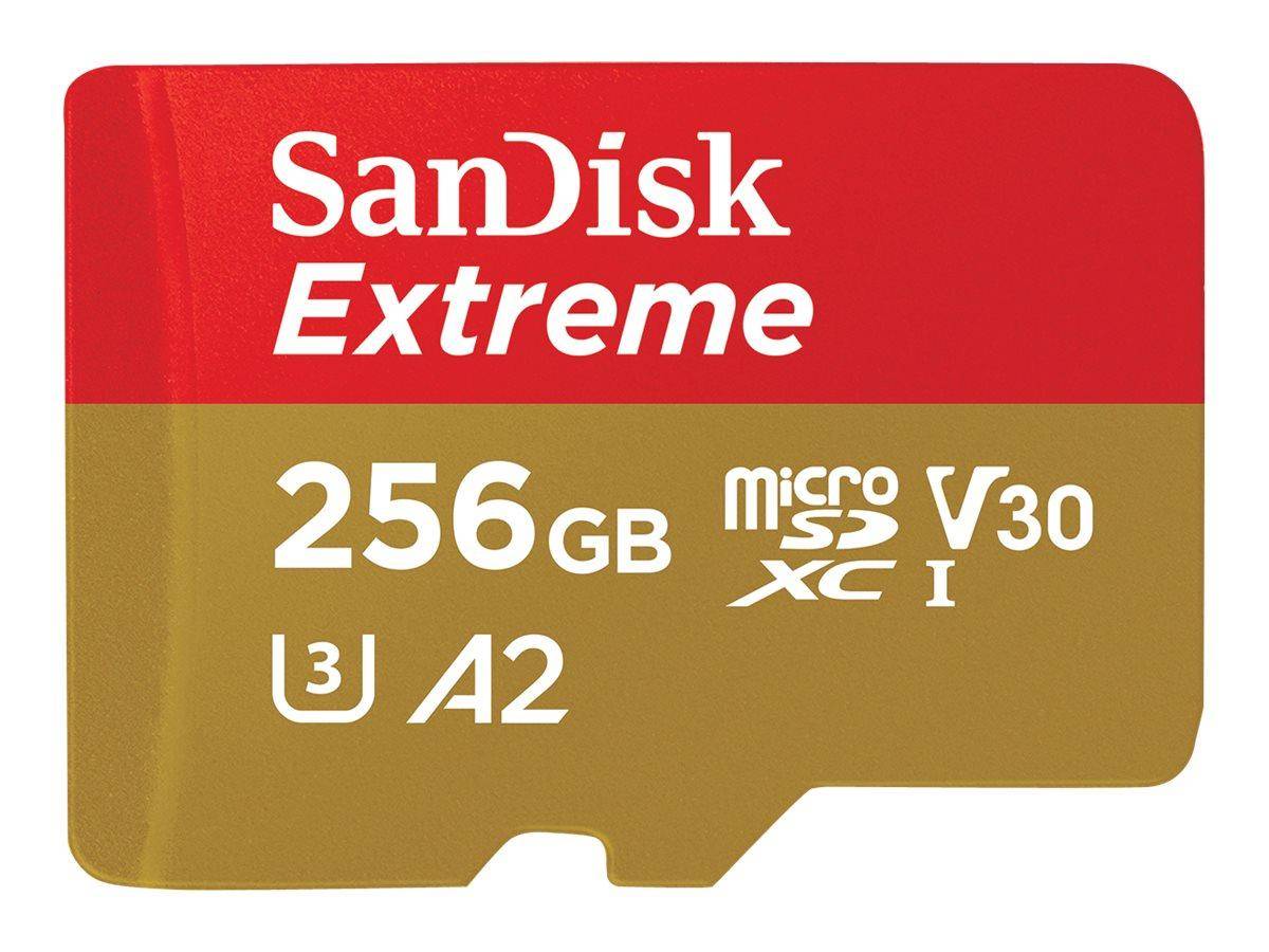 256 GB MicroSDXC Extreme 190MB/130MB card only - Extended Capacity SD (MicroSDHC