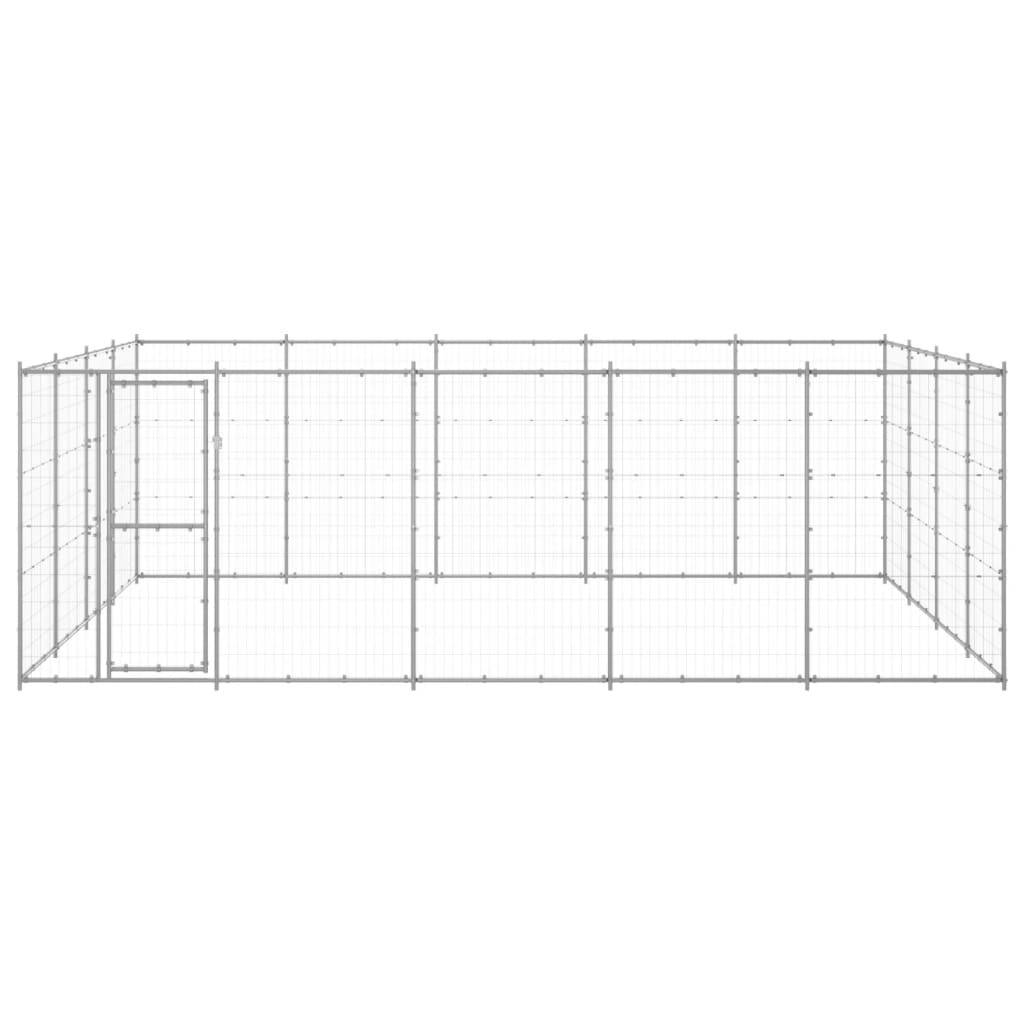 vidaXL Outdoor-Hundezwinger Verzinkter Stahl 24,2 m²